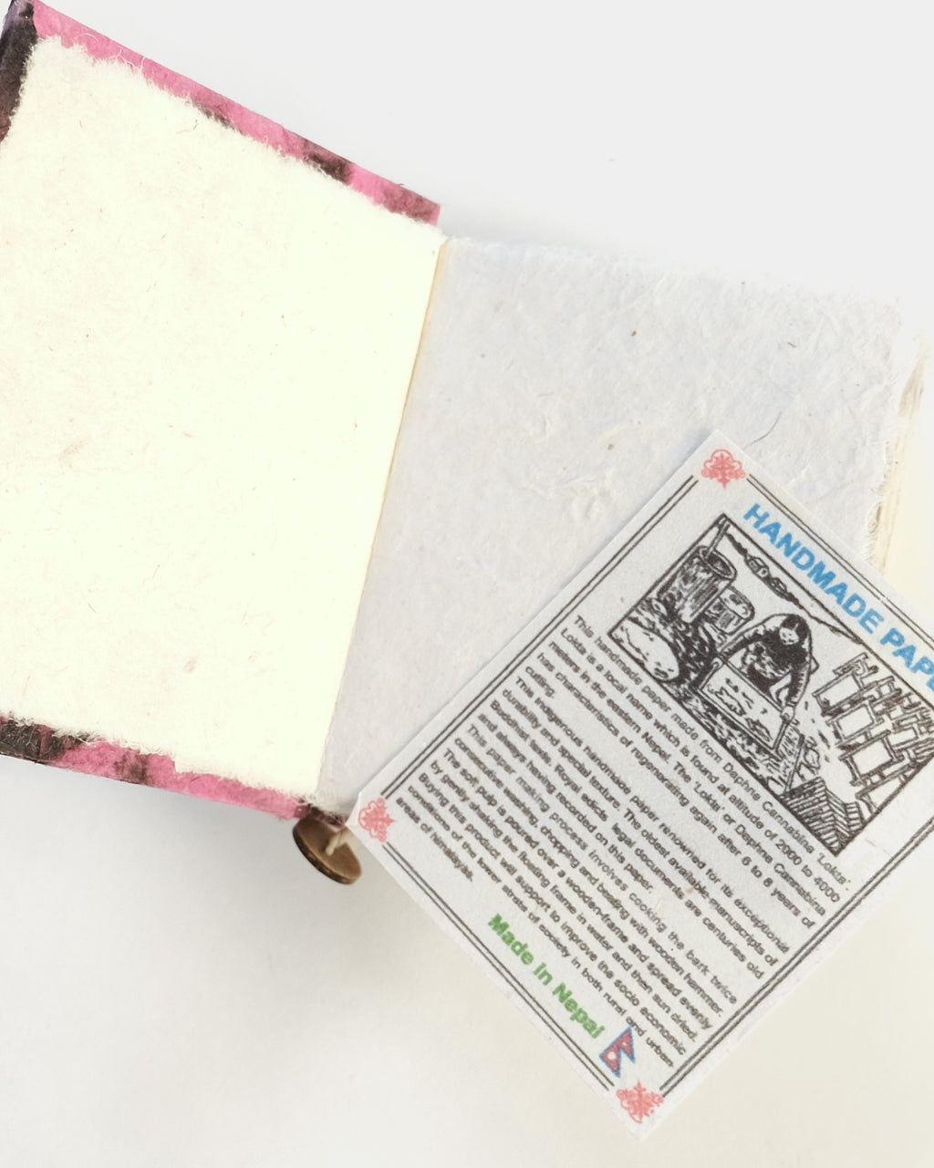 Hand-Made Journal Made In Nepal - Pink