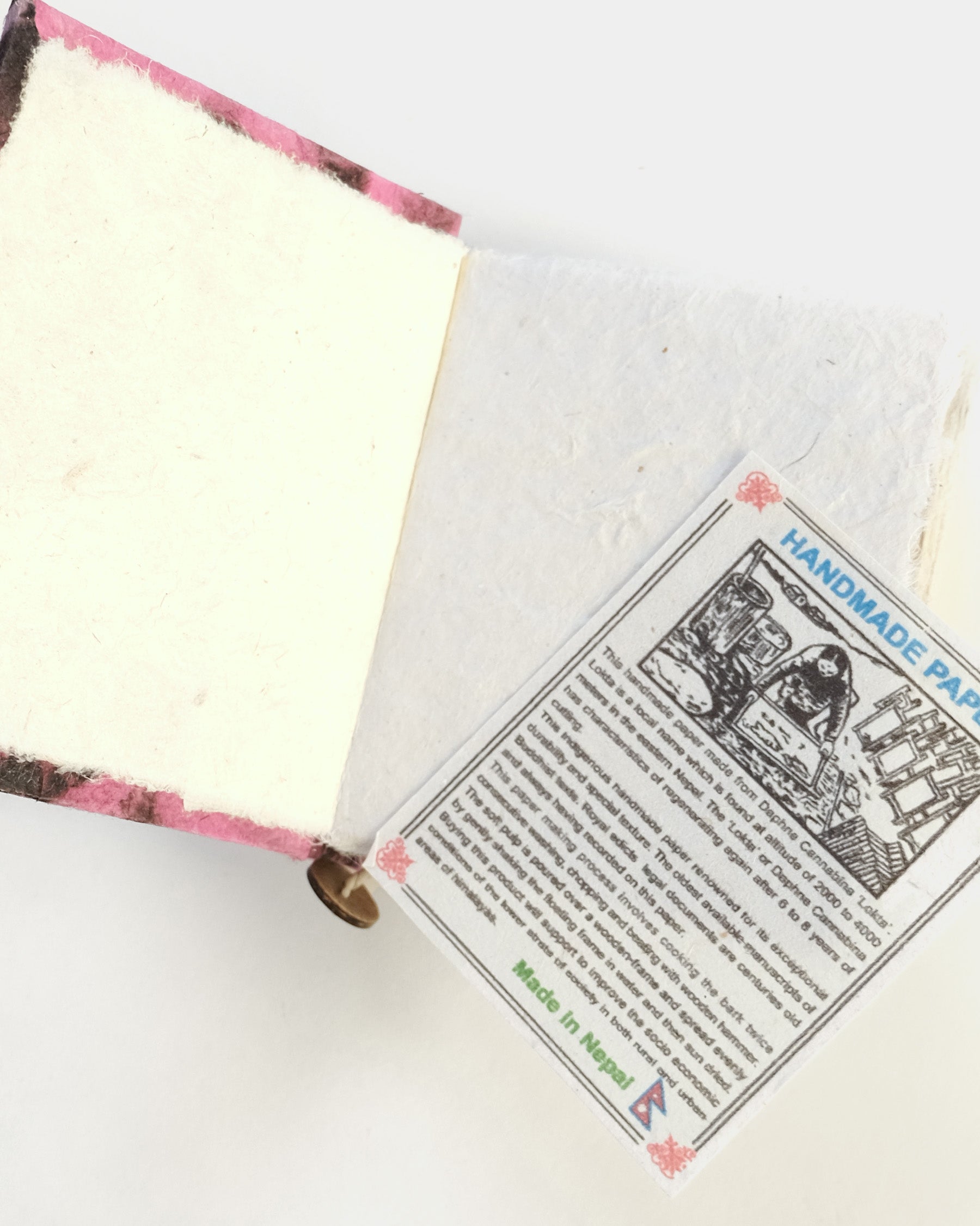 Hand-Made Journal Made In Nepal - Pink