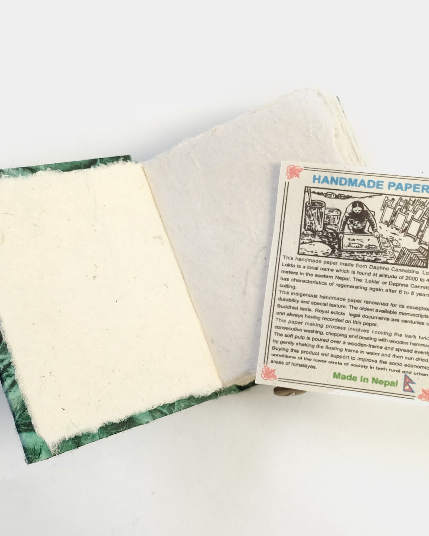 Hand-Made Journal Made In Nepal - Green