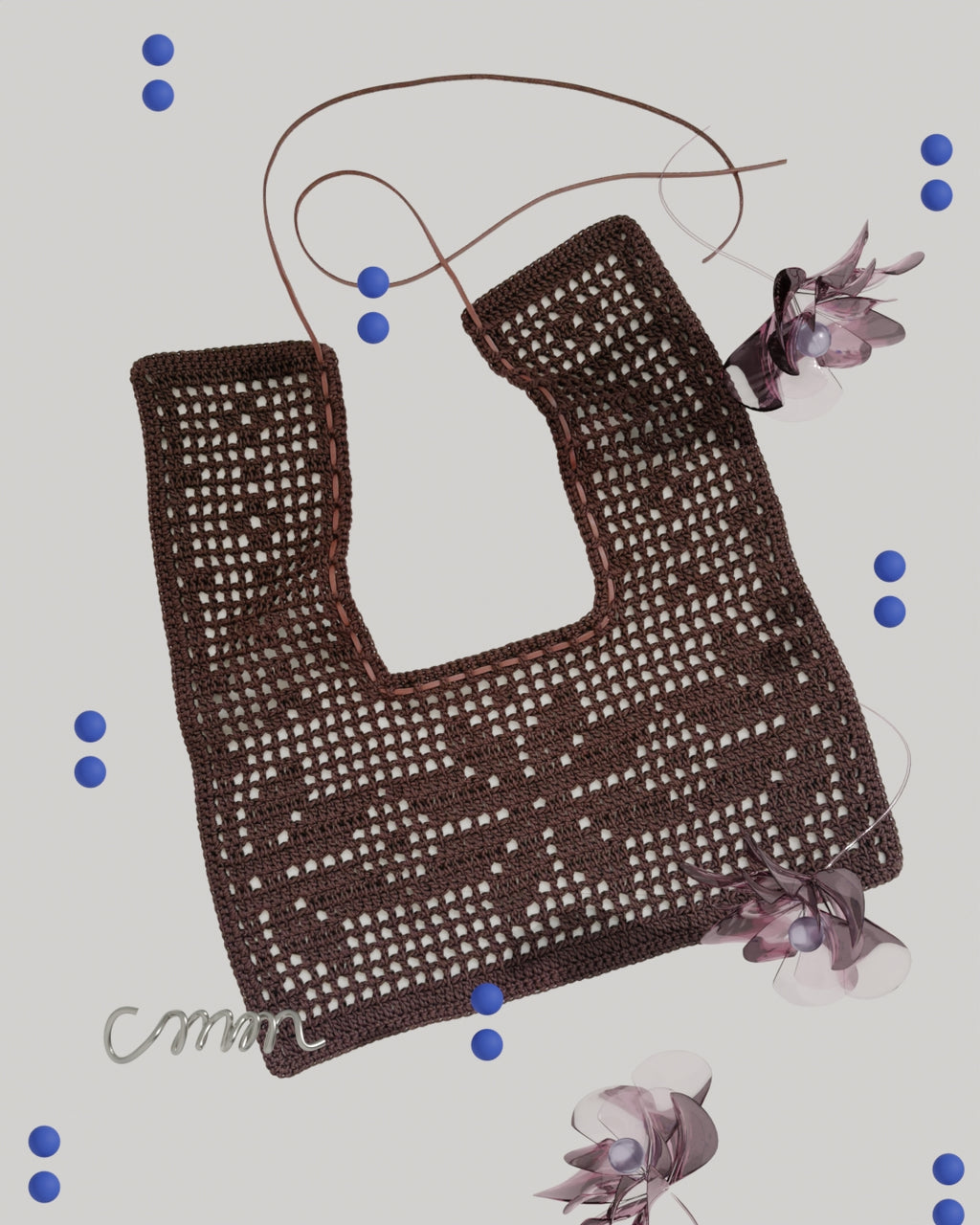 Handmade Crochet Tie Collar