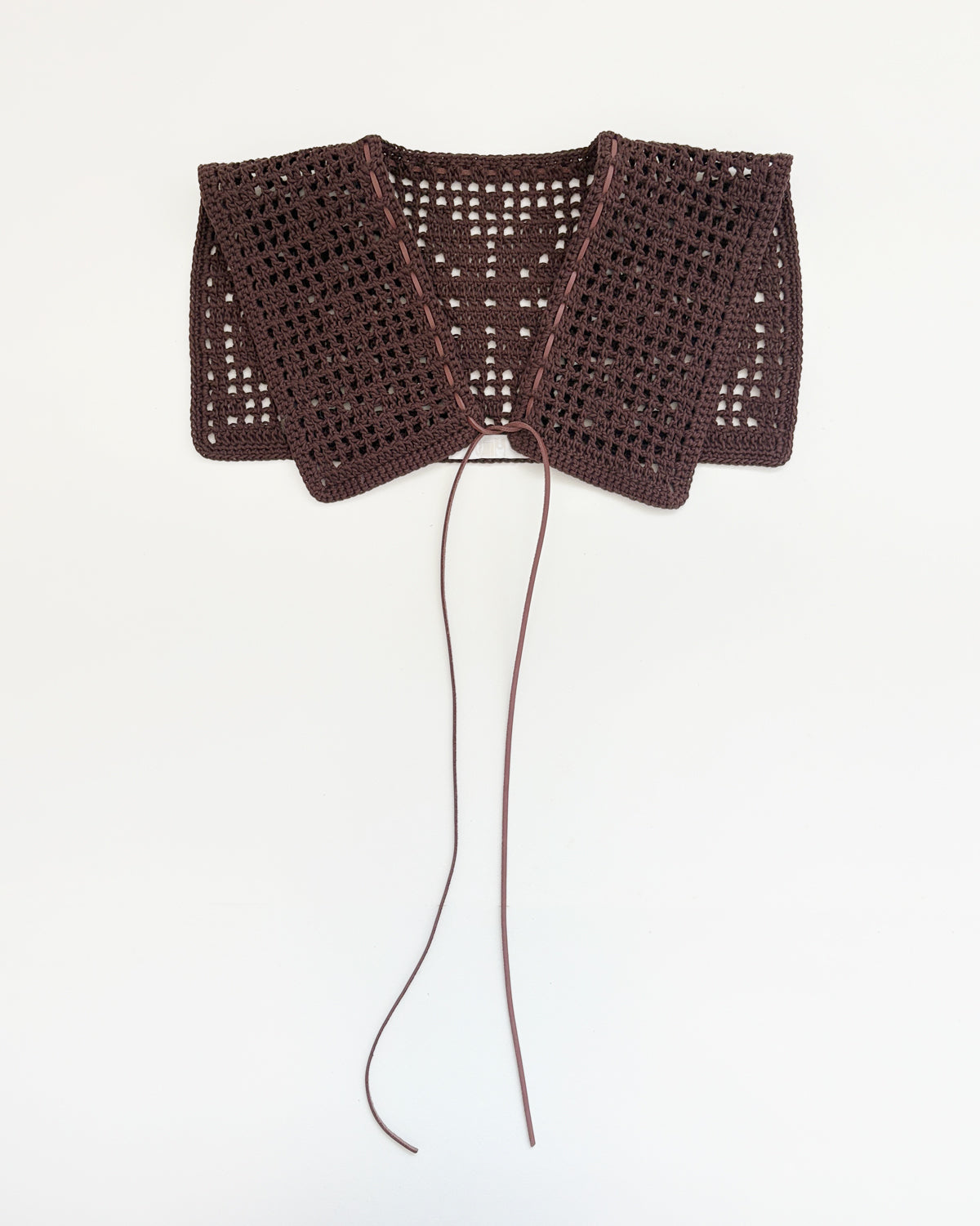 Handmade Crochet Tie Collar