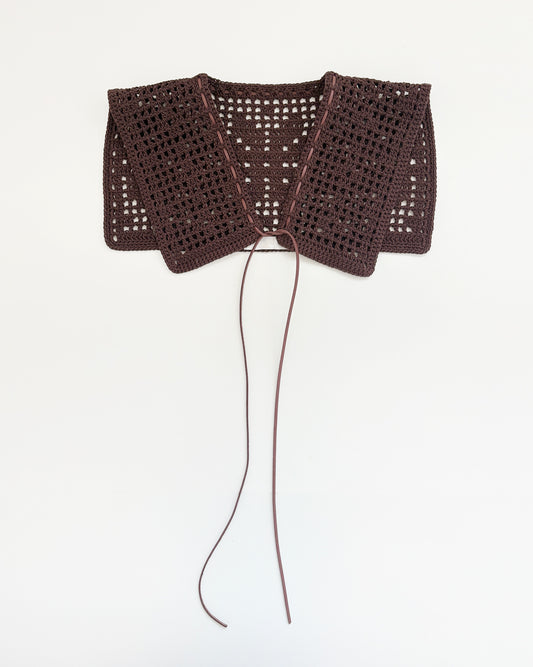 Handmade Crochet Tie Collar
