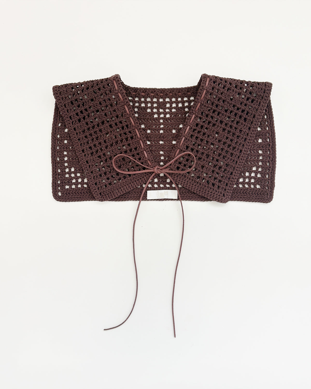 Handmade Crochet Tie Collar
