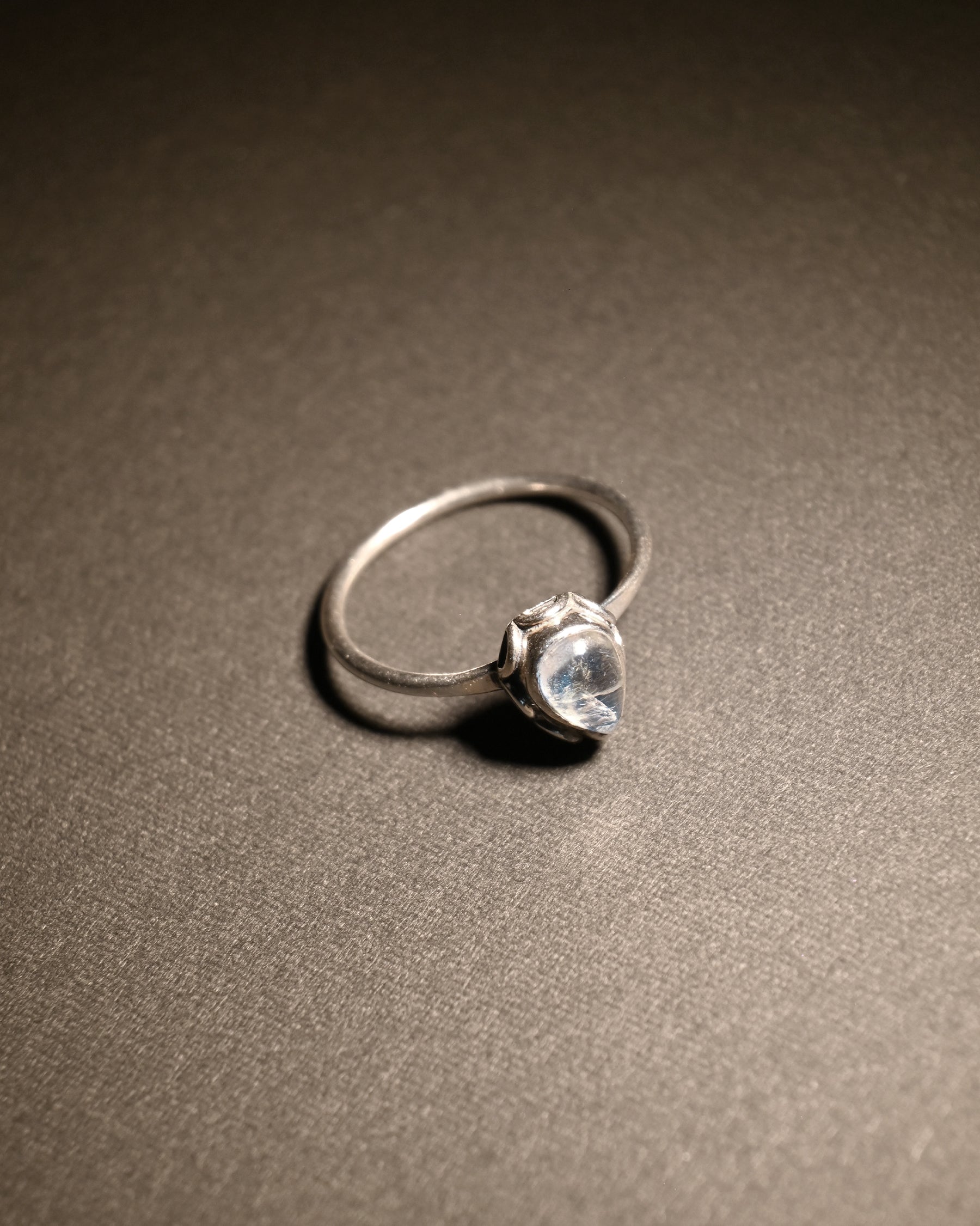 Moonstone Solitaire Ring - 16号