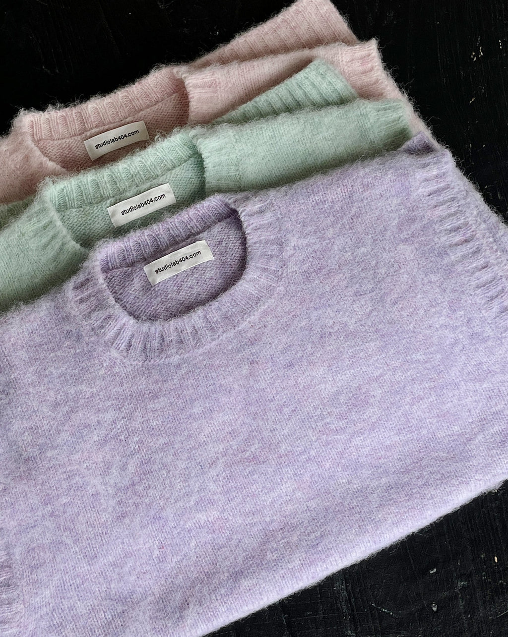 404 Shaggy Dog Crew Neck Vest - Pink