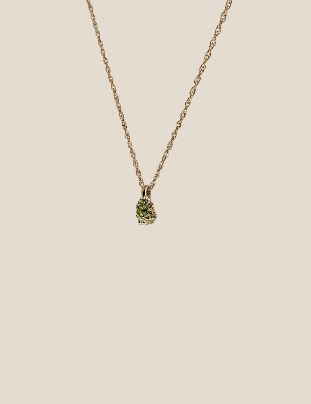 "Isabella Etou" Peridot Tiny Mineral Necklace