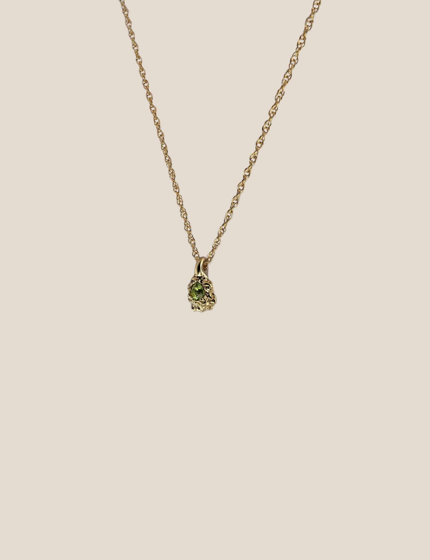 "Isabella Etou" Peridot Tiny Mineral Necklace