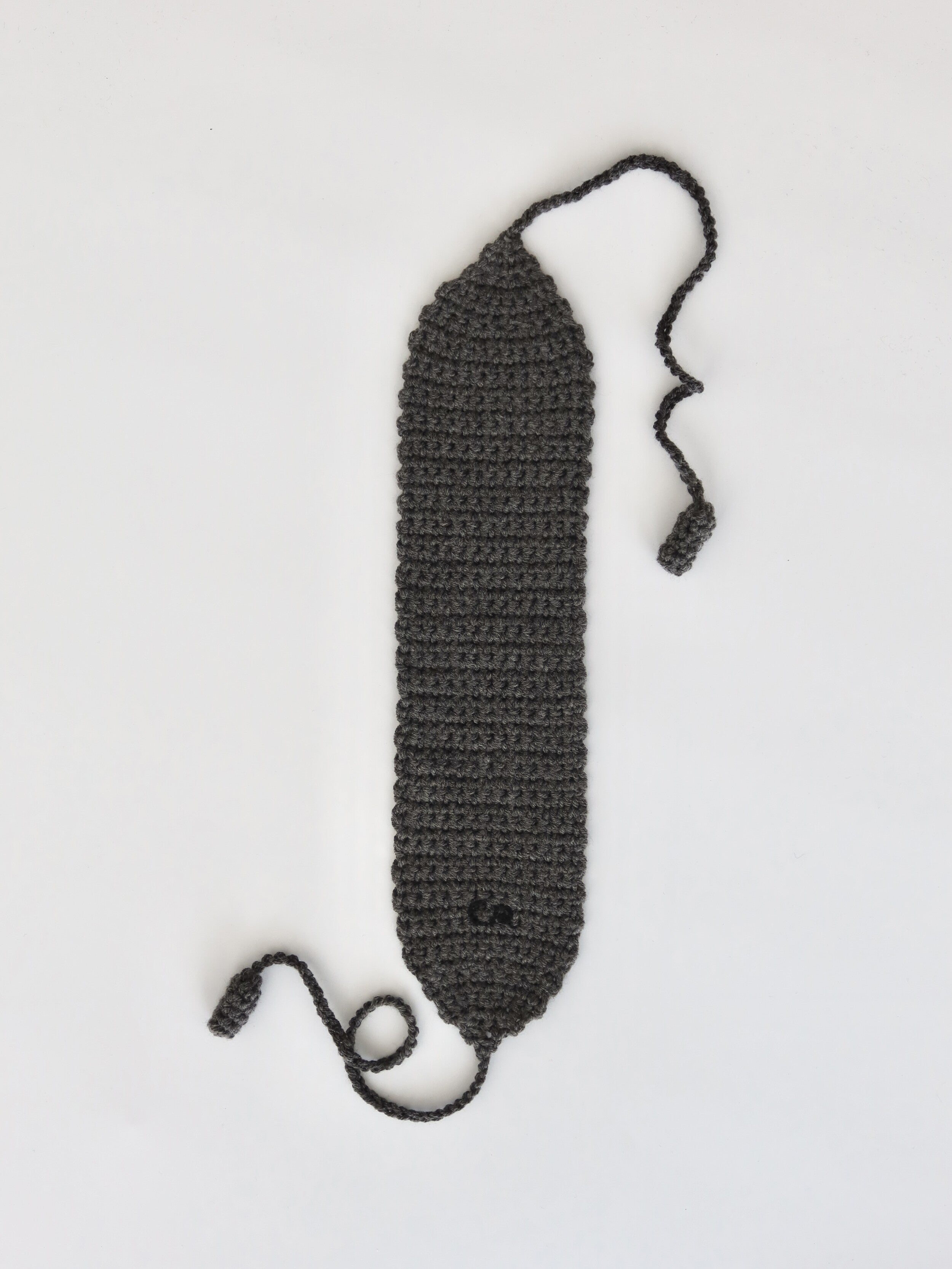 "CROCHEANT" Wide hairband - grey