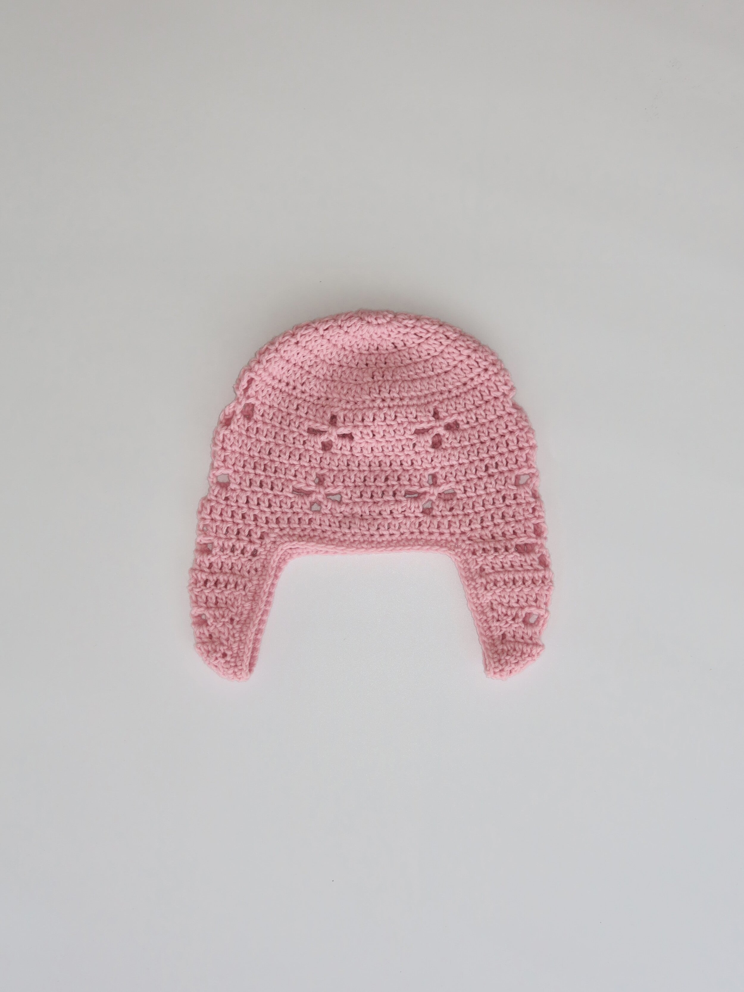 "CROCHEANT" Eyelet beanie - pink