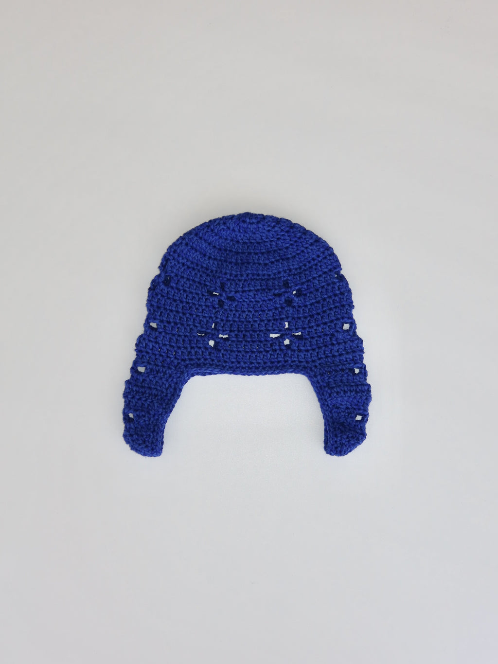 "CROCHEANT" Eyelet beanie - Blue
