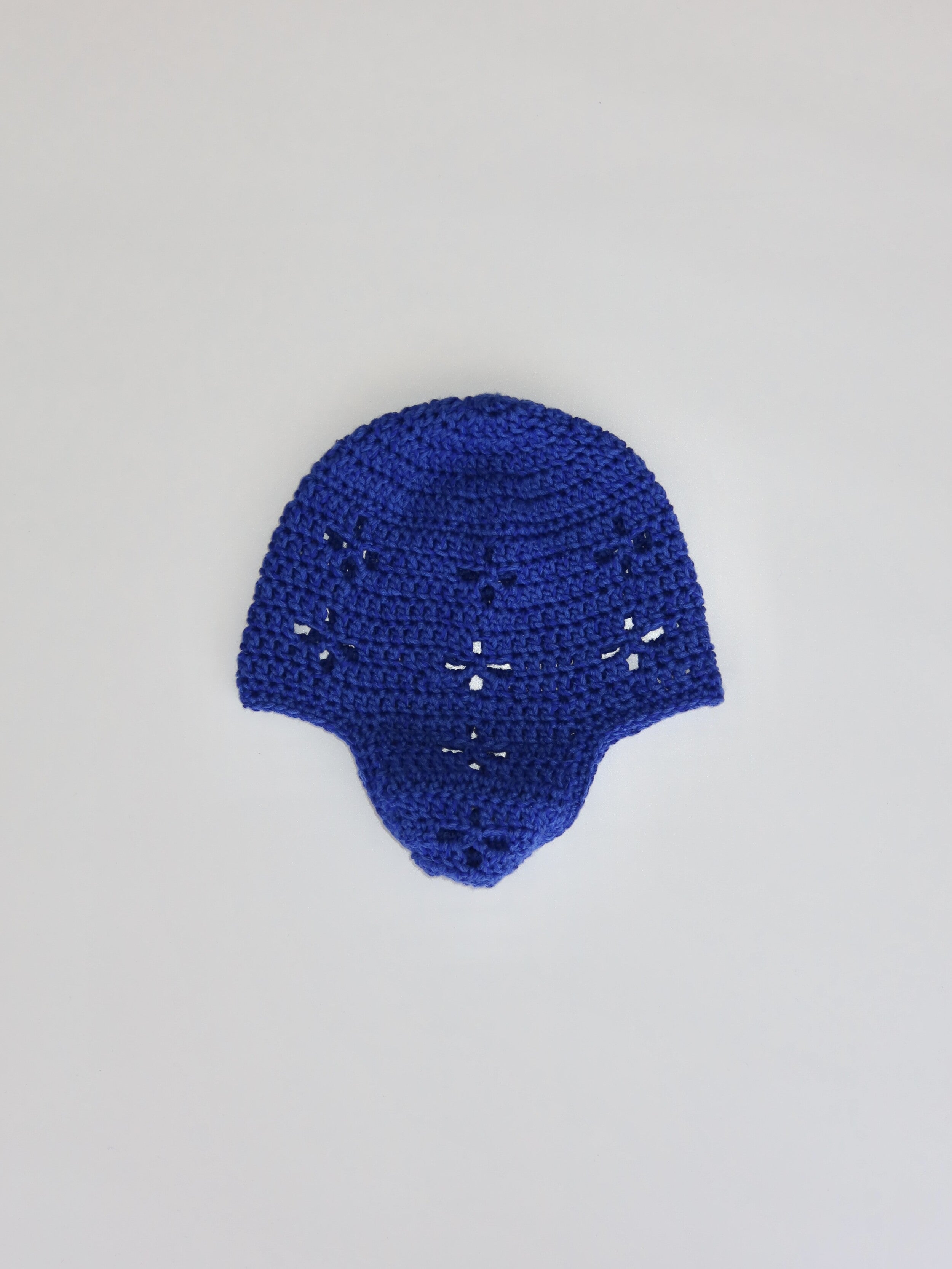 "CROCHEANT" Eyelet beanie - Blue