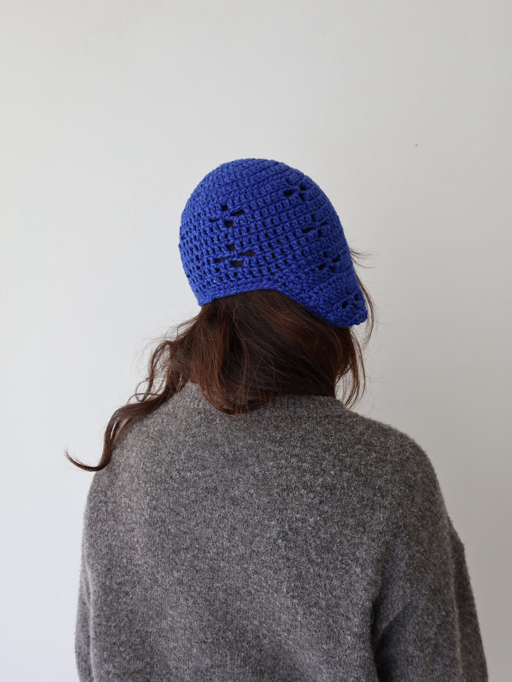 "CROCHEANT" Eyelet beanie - Blue