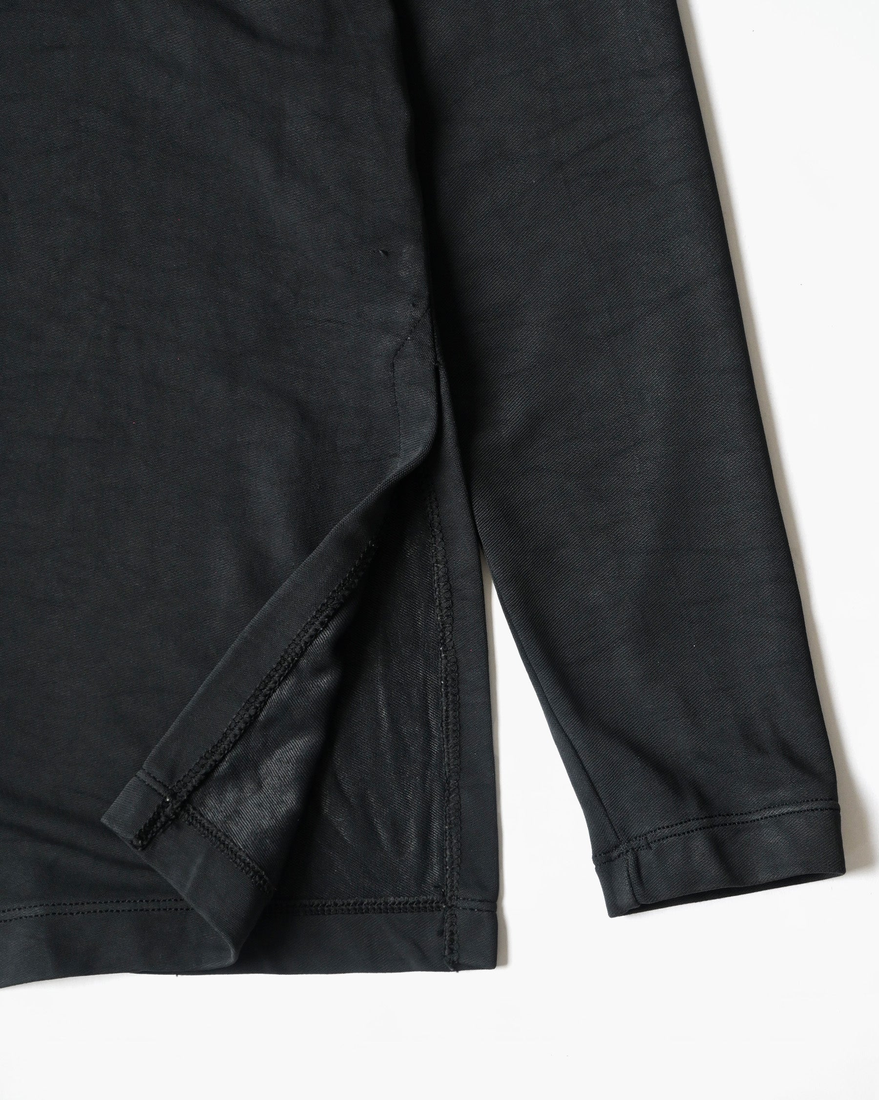 Black Acetate Long Sleeve Shirt