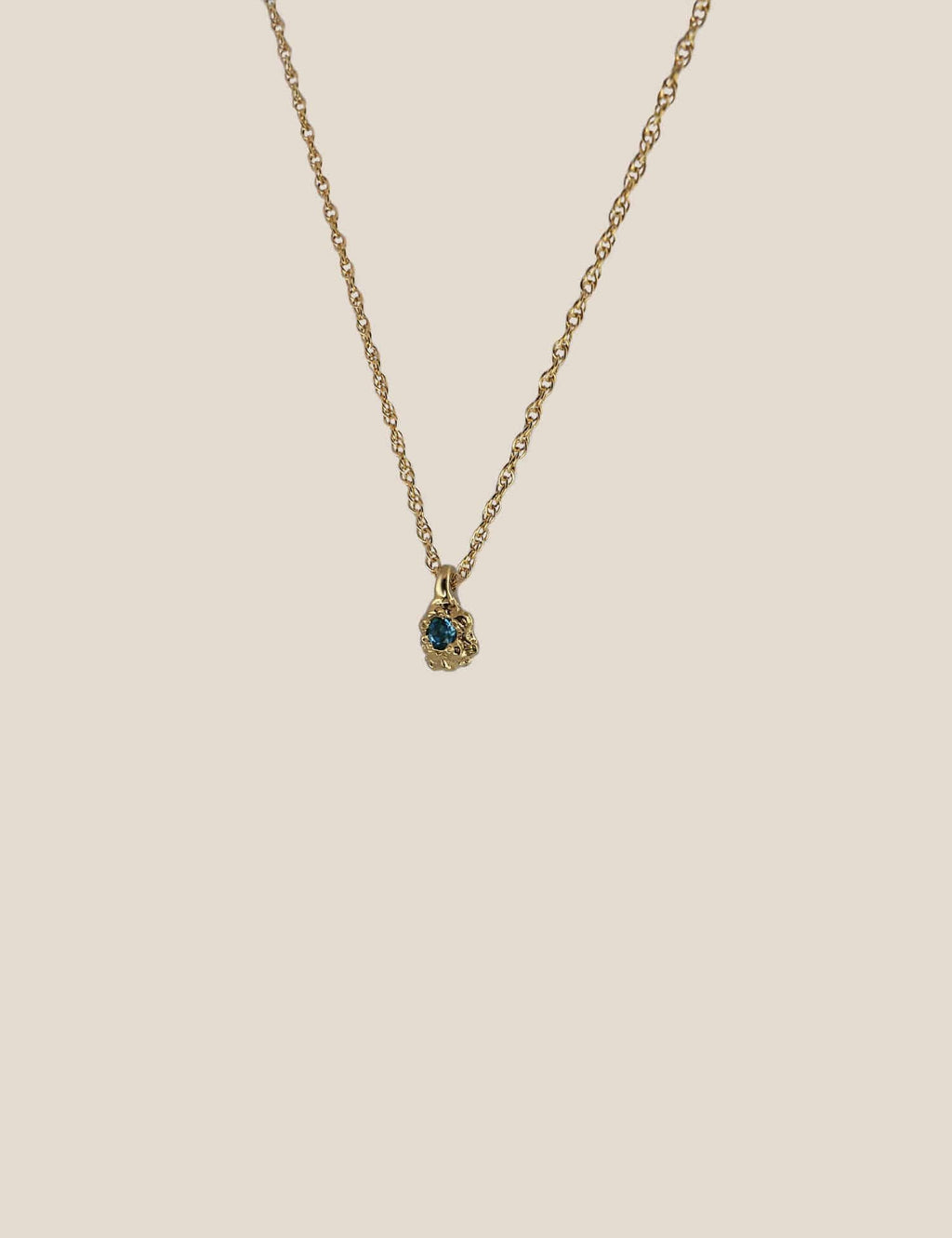 "Isabella Etou" London Blue Tiny Mineral Necklace
