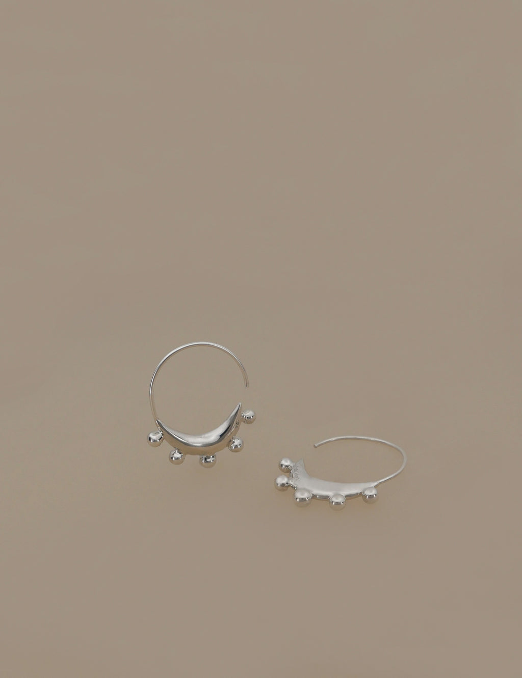 "Isabella Etou" Crescent Ball Earrings