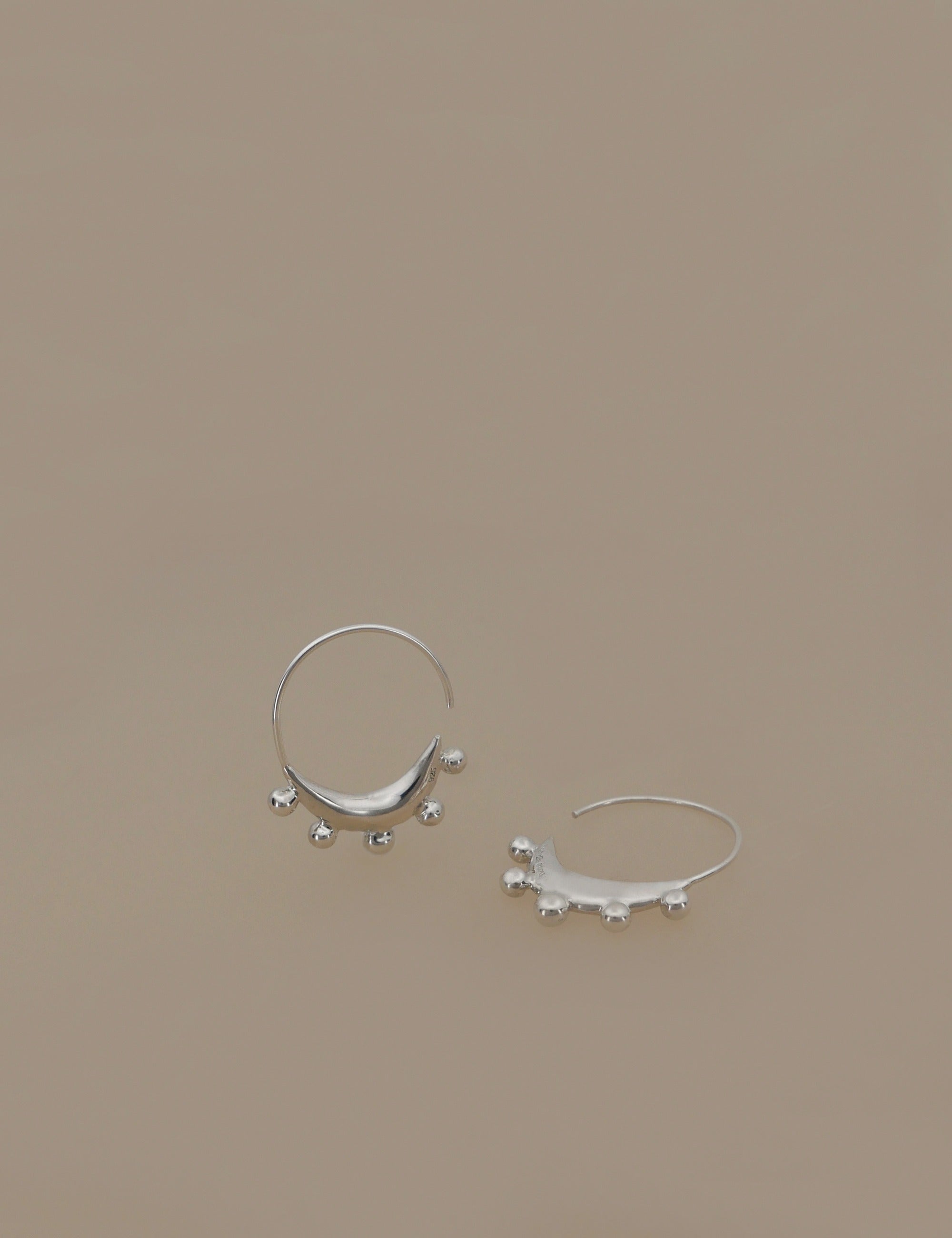 "Isabella Etou" Crescent Ball Earrings