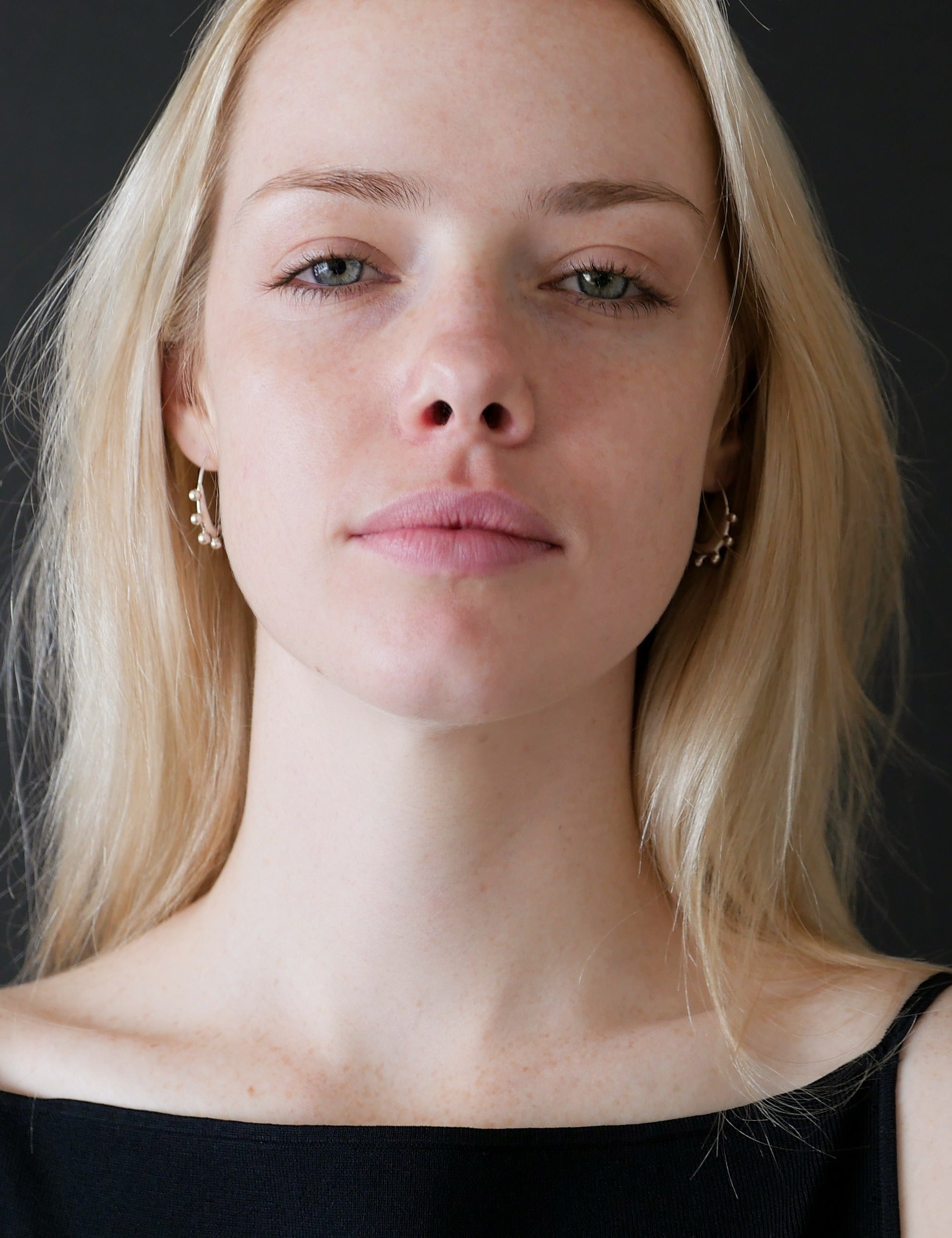 "Isabella Etou" Crescent Ball Earrings