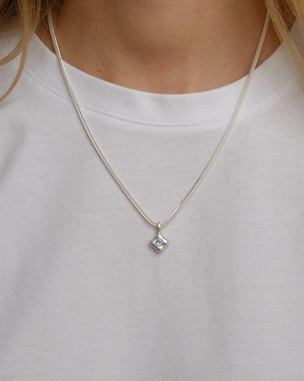 "Dunton Ellerkamp" Red Sapphire and Silver Owen Solitaire Pendant