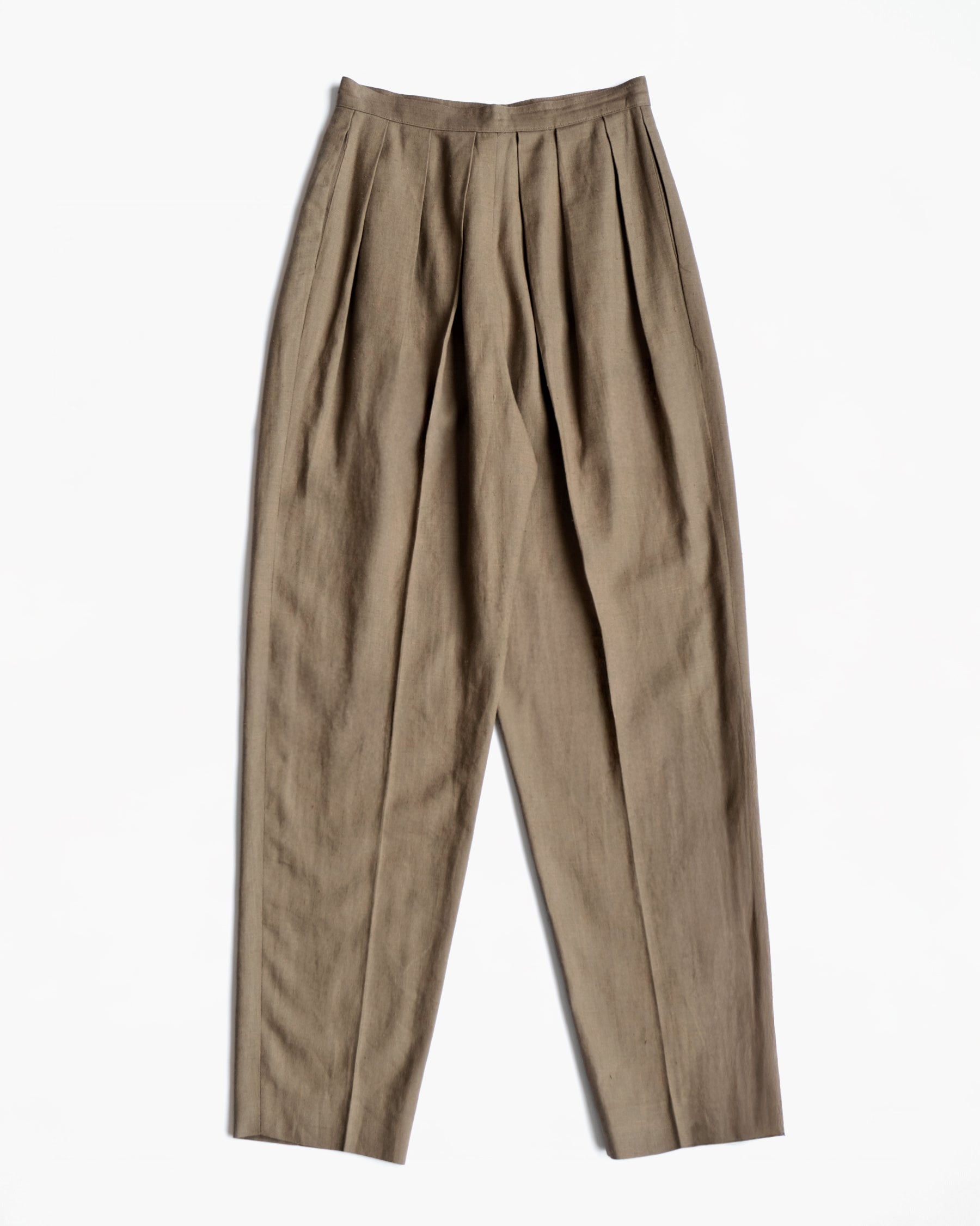 Tapered Pleated Trousers