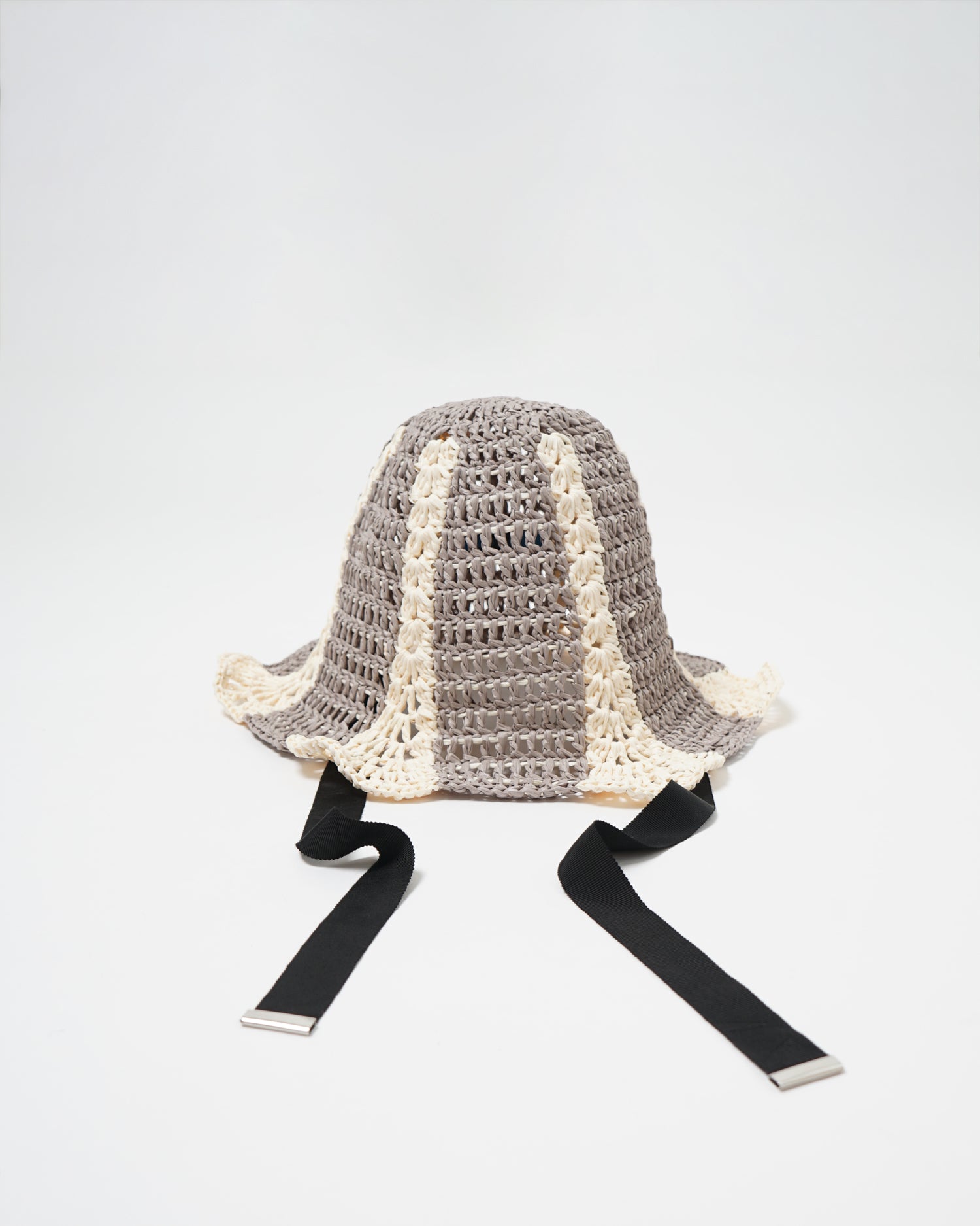 Hand Crochet Raffia Bucket Hat 01