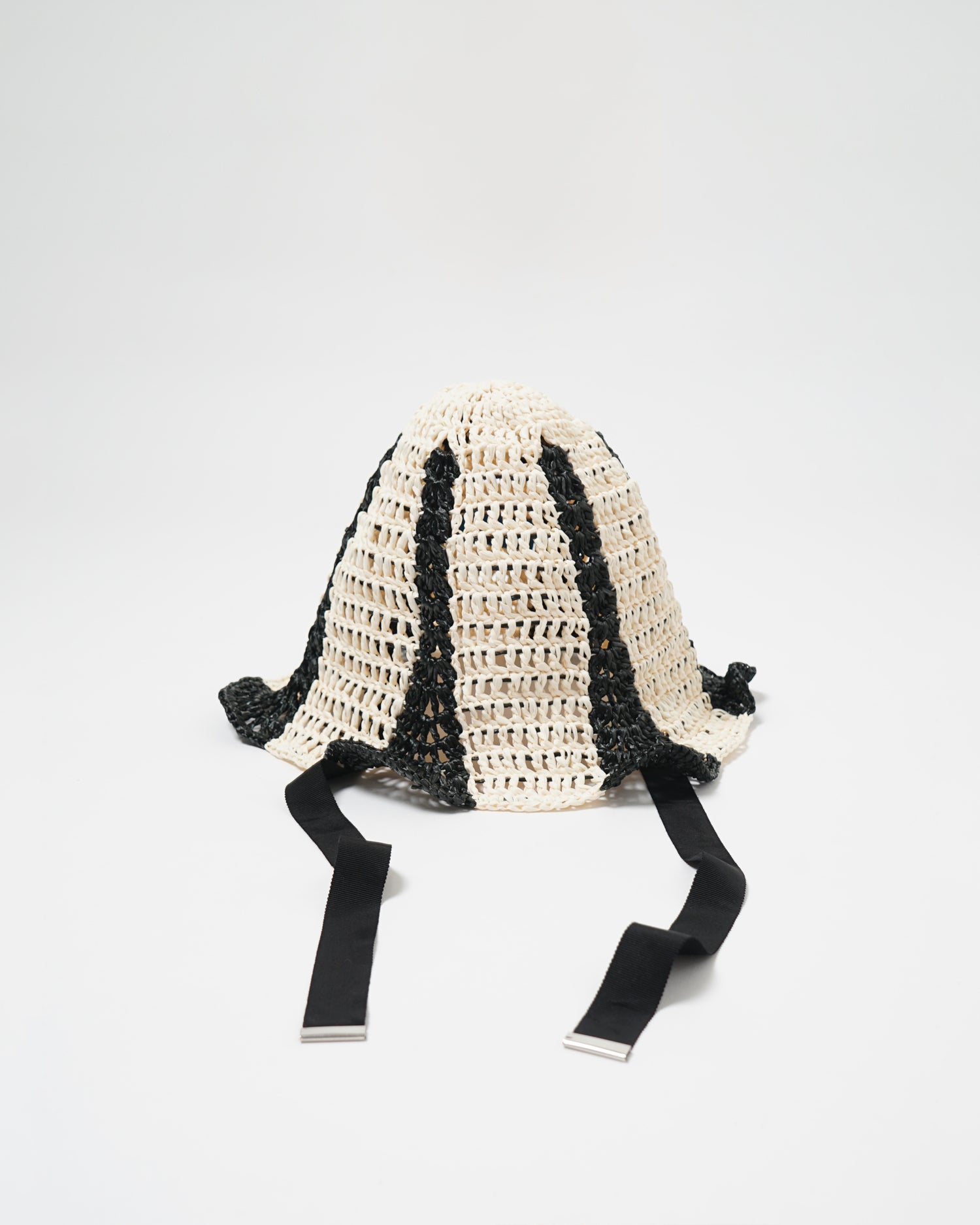 Hand Crochet Raffia Bucket Hat 02