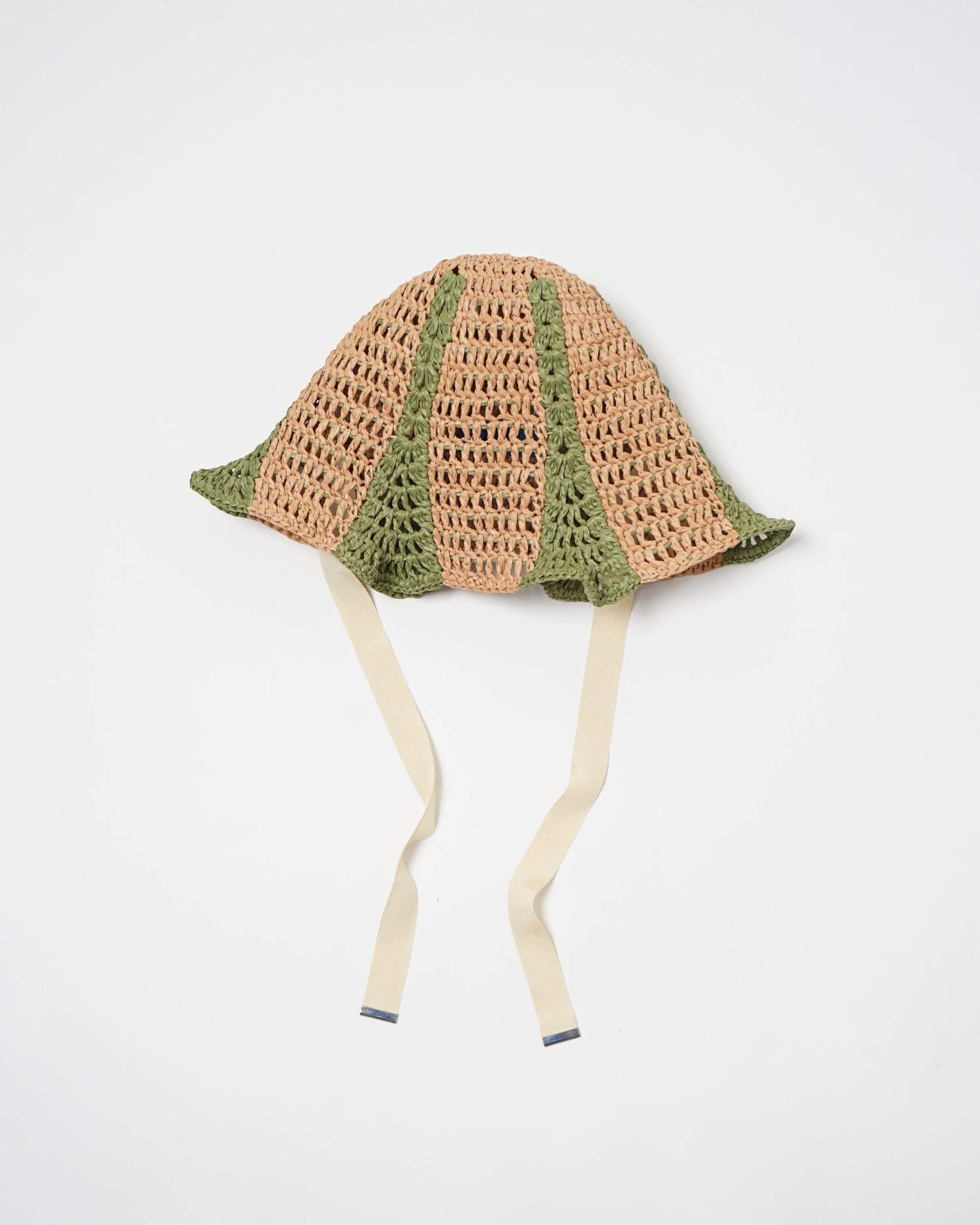 Hand Crochet Raffia Bucket Hat 04