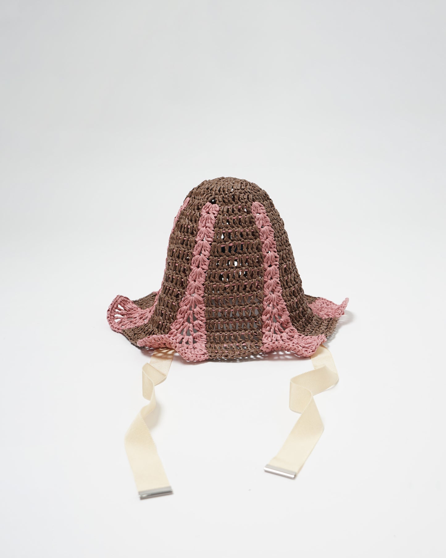 Hand Crochet Raffia Bucket Hat 05