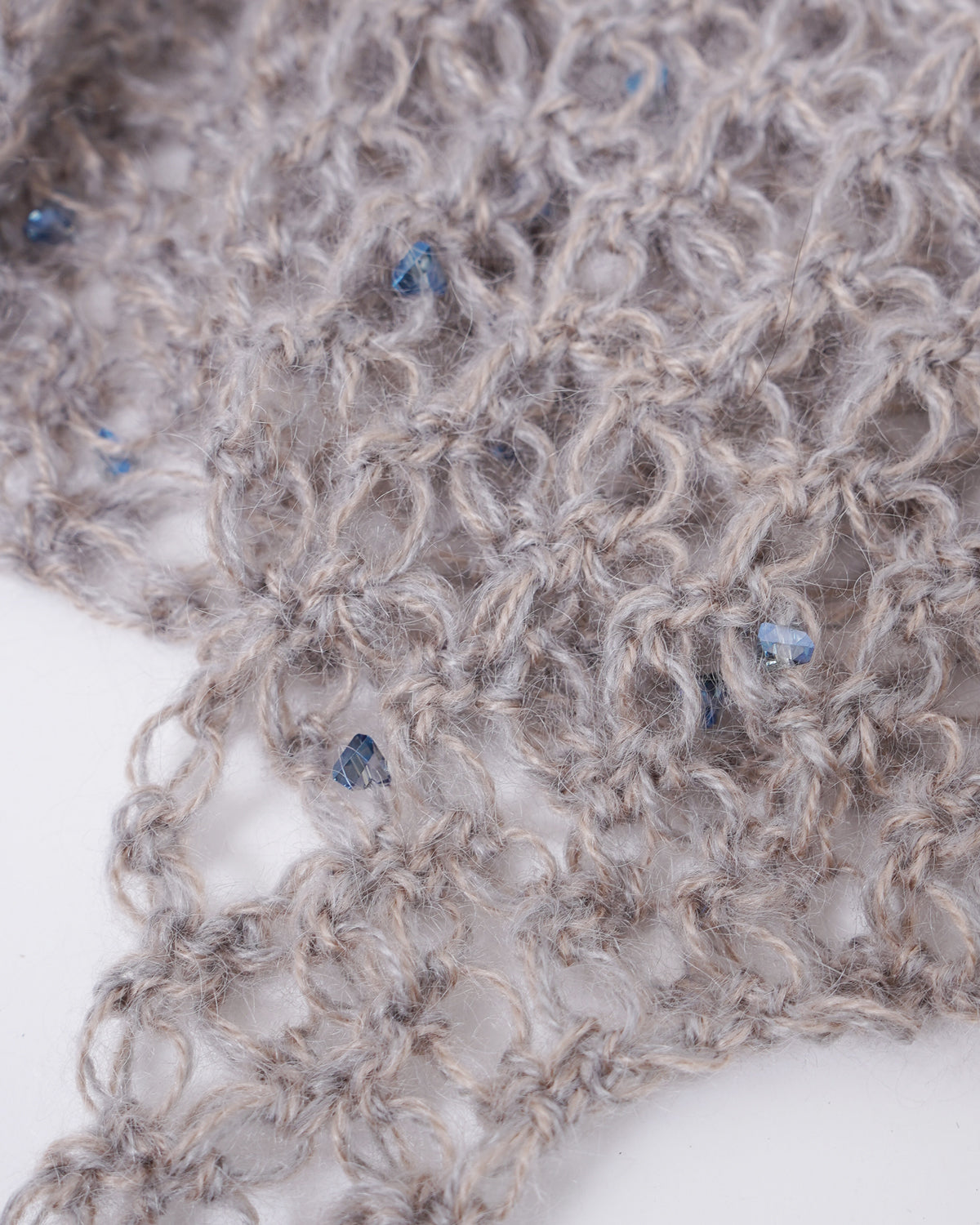 Hand Crochet Hoodie with Bijou 01