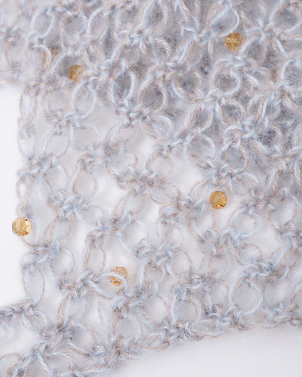 Hand Crochet Hoodie with Bijou 02