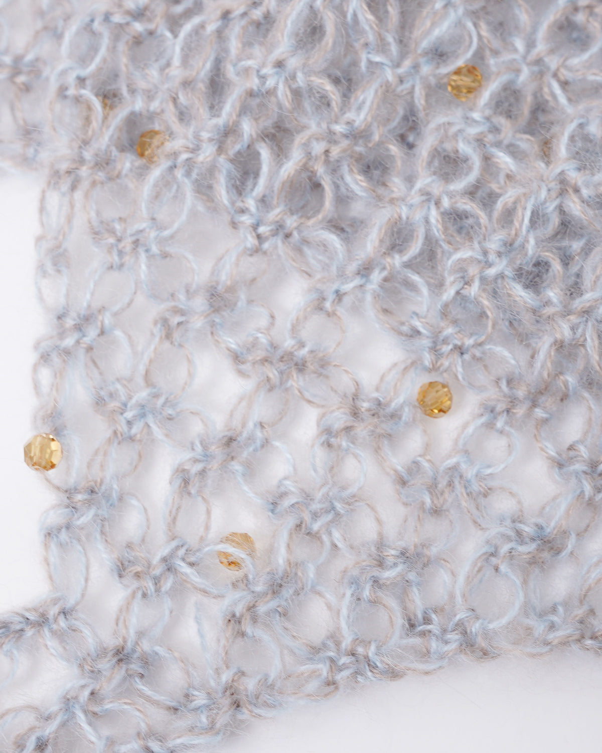 Hand Crochet Hoodie with Bijou 02