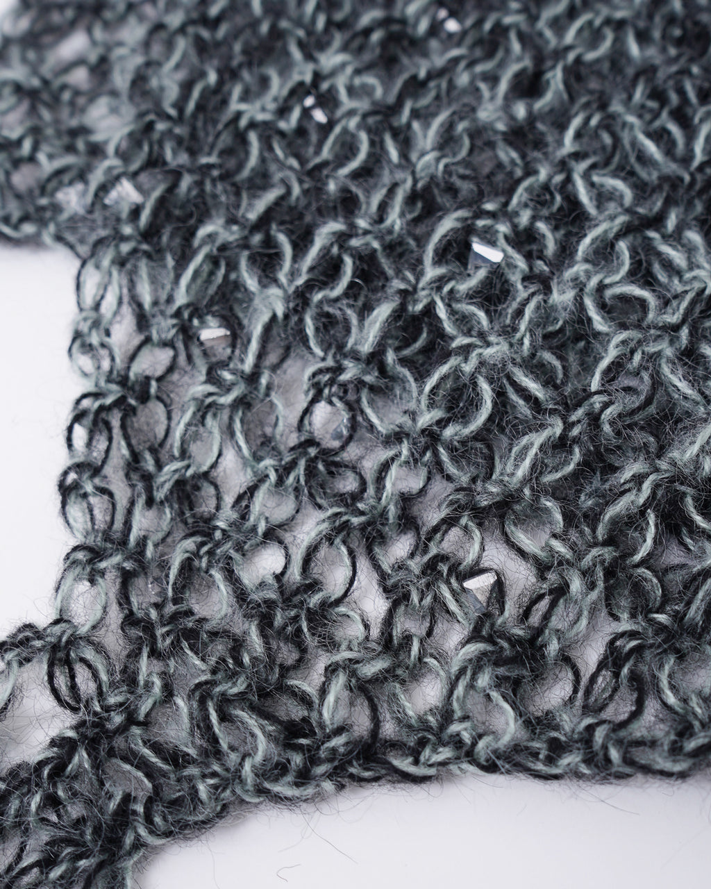 Hand Crochet Hoodie with Bijou 03