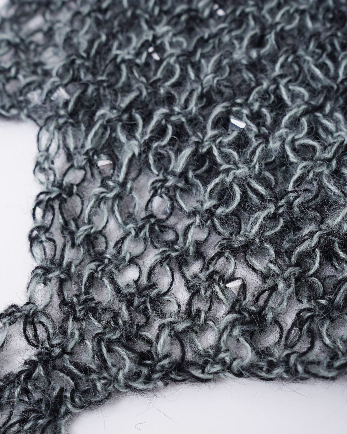 Hand Crochet Hoodie with Bijou 03