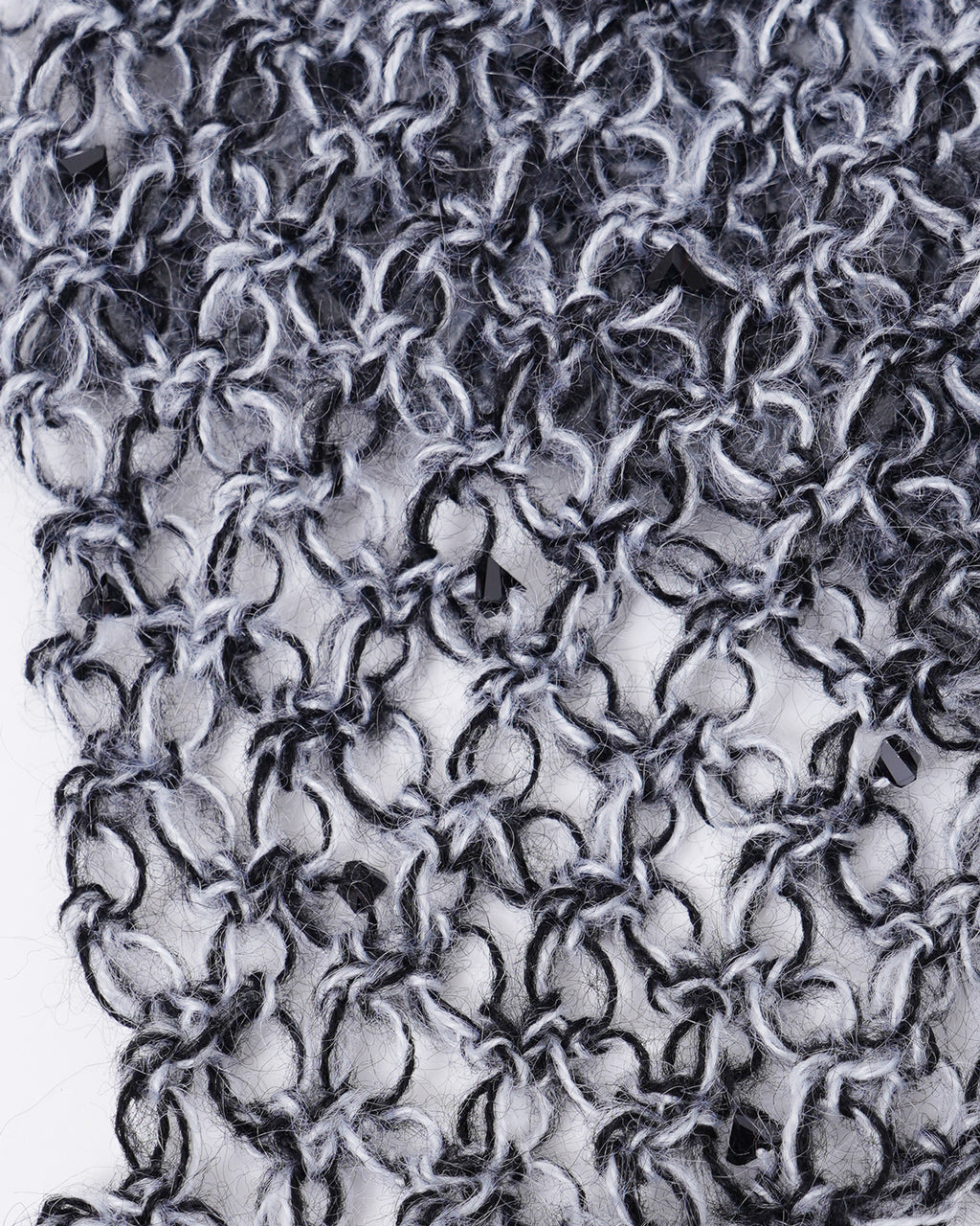 Hand Crochet Hoodie with Bijou 04