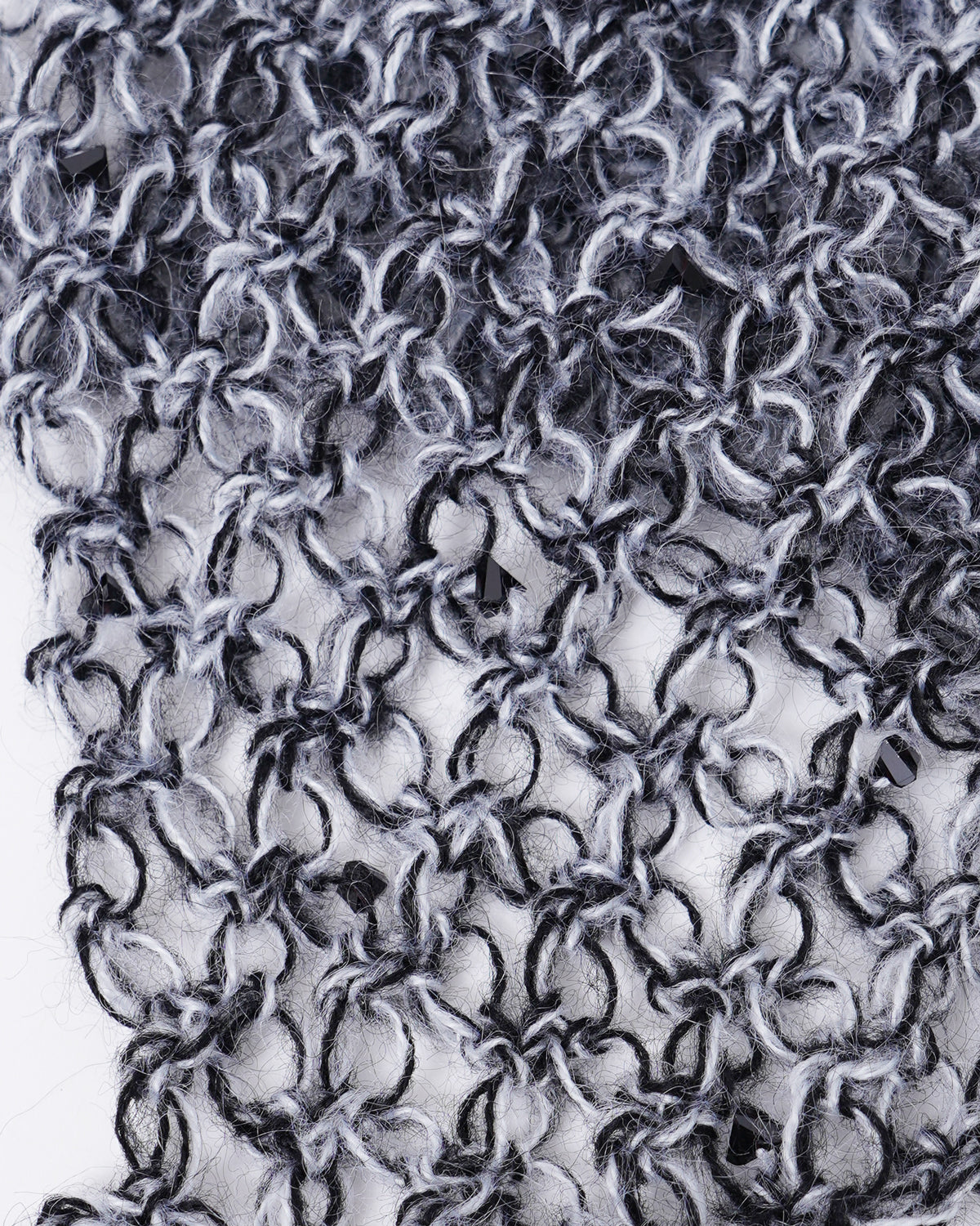 Hand Crochet Hoodie with Bijou 04