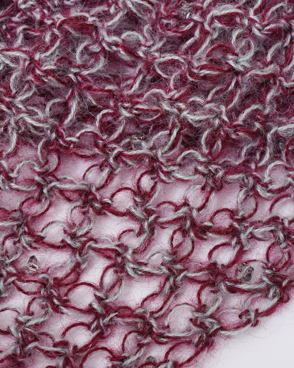 Hand Crochet Hoodie with Bijou 06