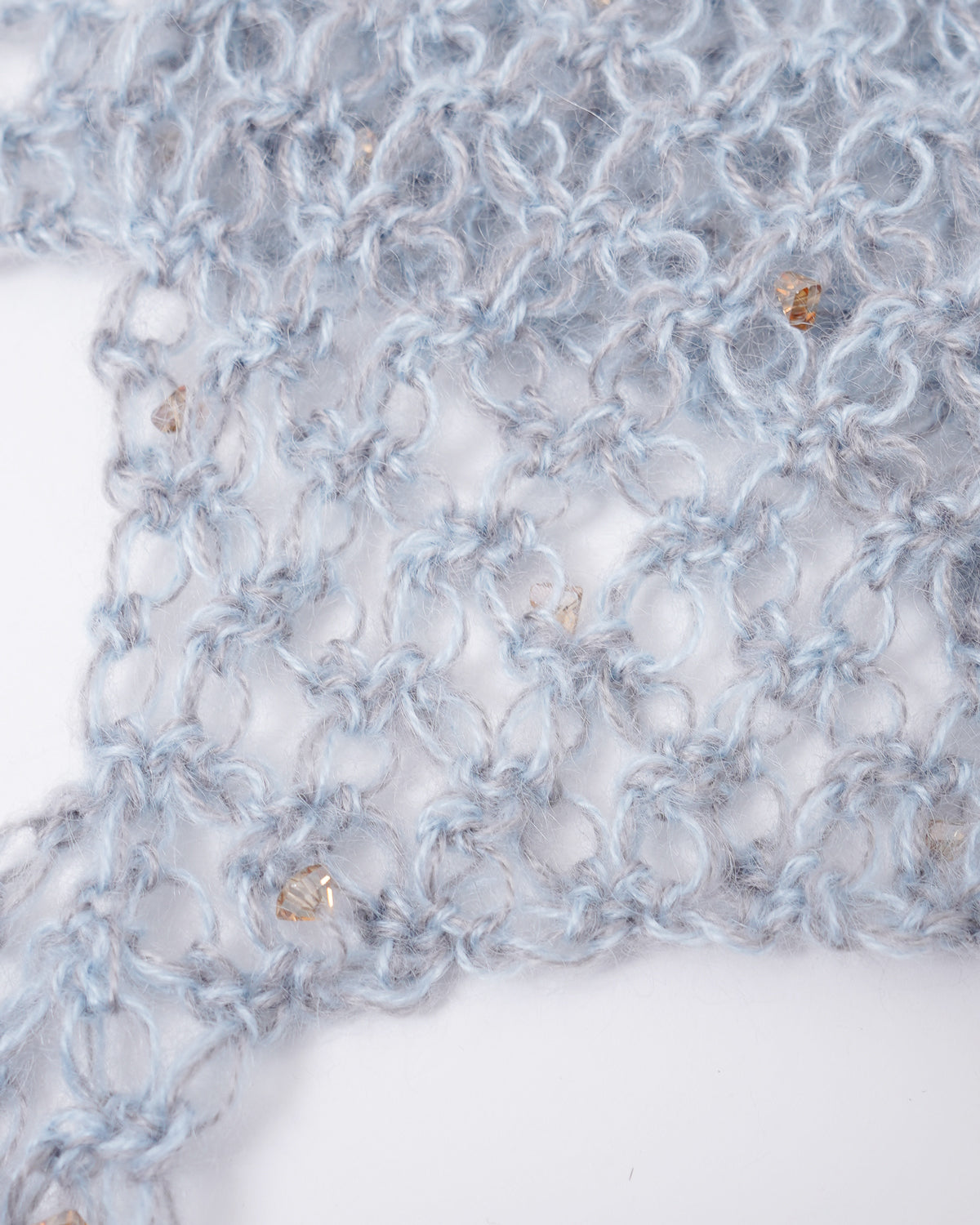 Hand Crochet Hoodie with Bijou 07