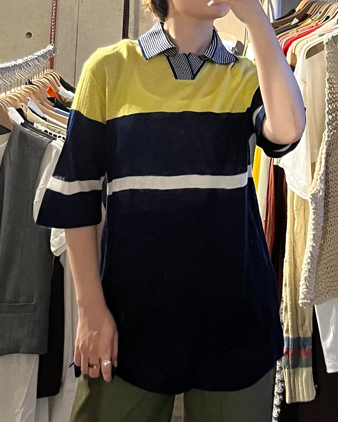 Design Acrylic Knit Polo Made in Italy