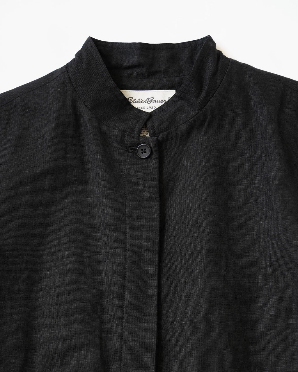 Linen × Rayon Band Collar Jacket