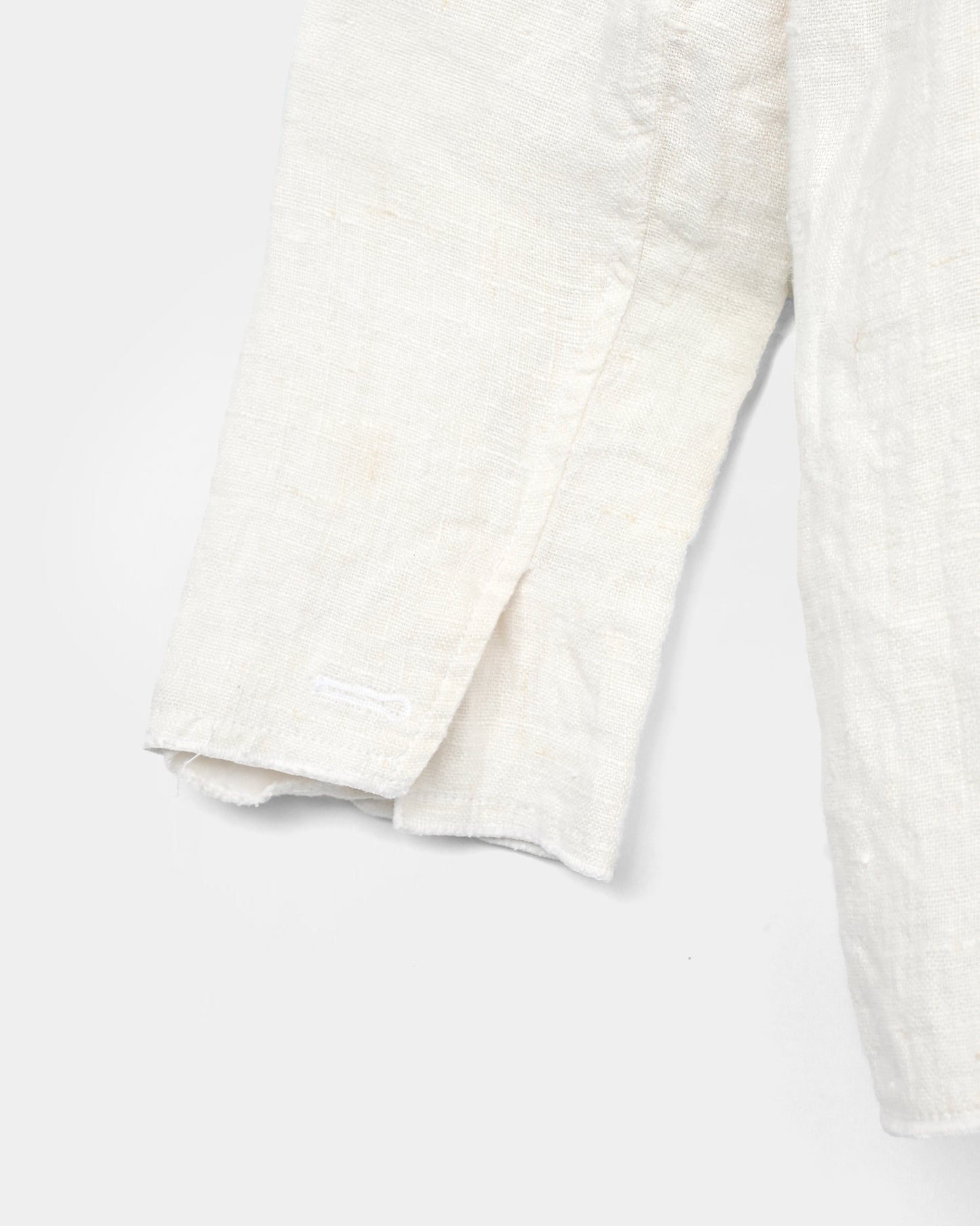 100% Linen L/S Shirt Jacket - White