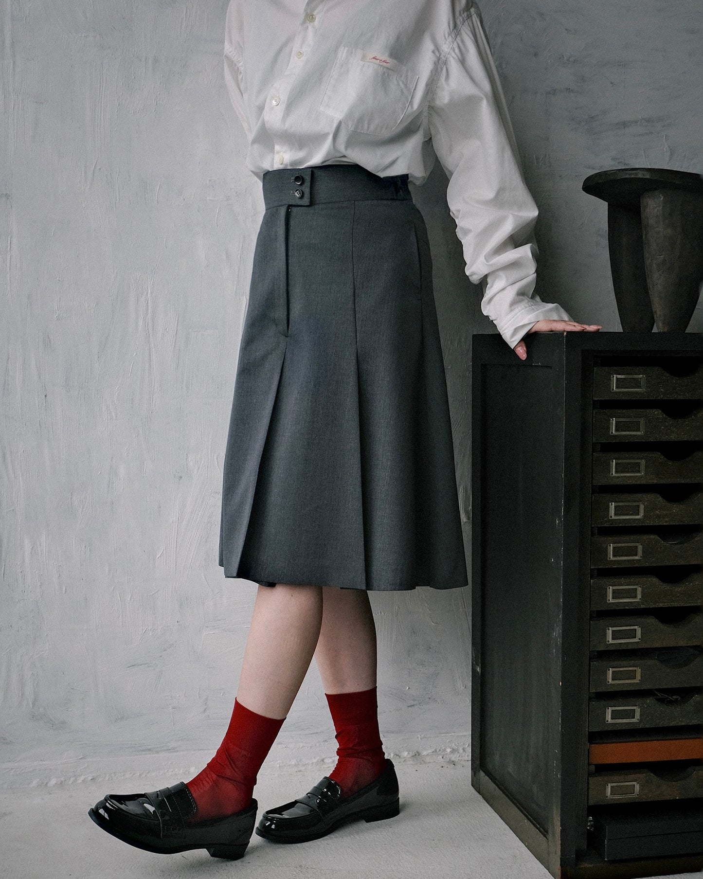 [Pre Order] 404 Pleated Culotte Skirt