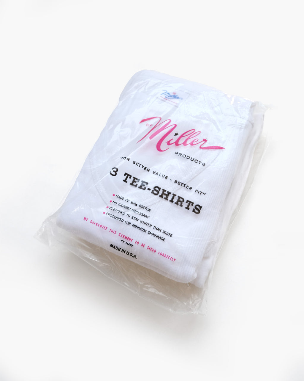 Miller White V-Neck Tee- 3 PACK