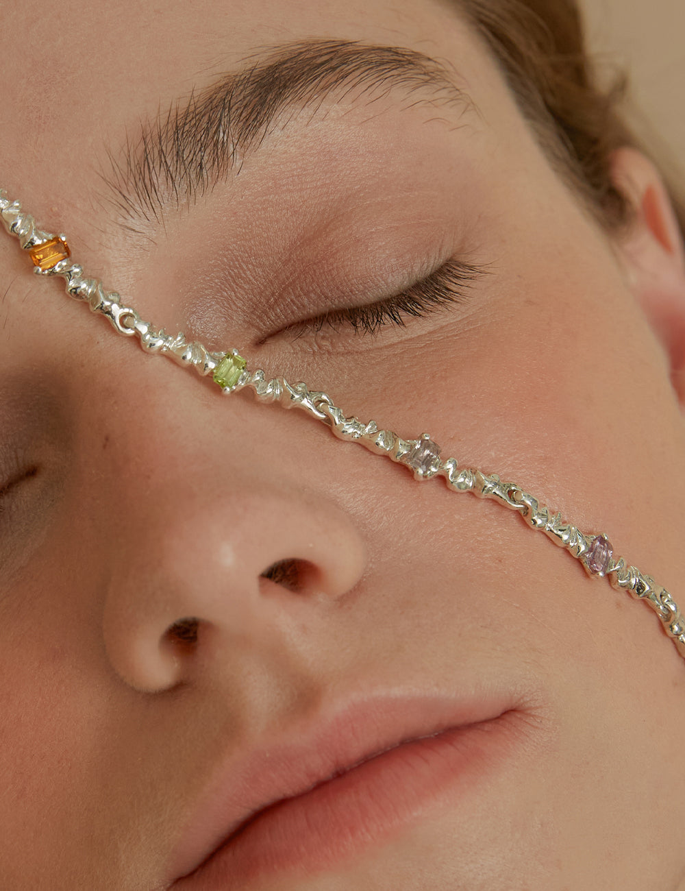 "Isabella Etou" Isabella Rainbow Tennis Necklace