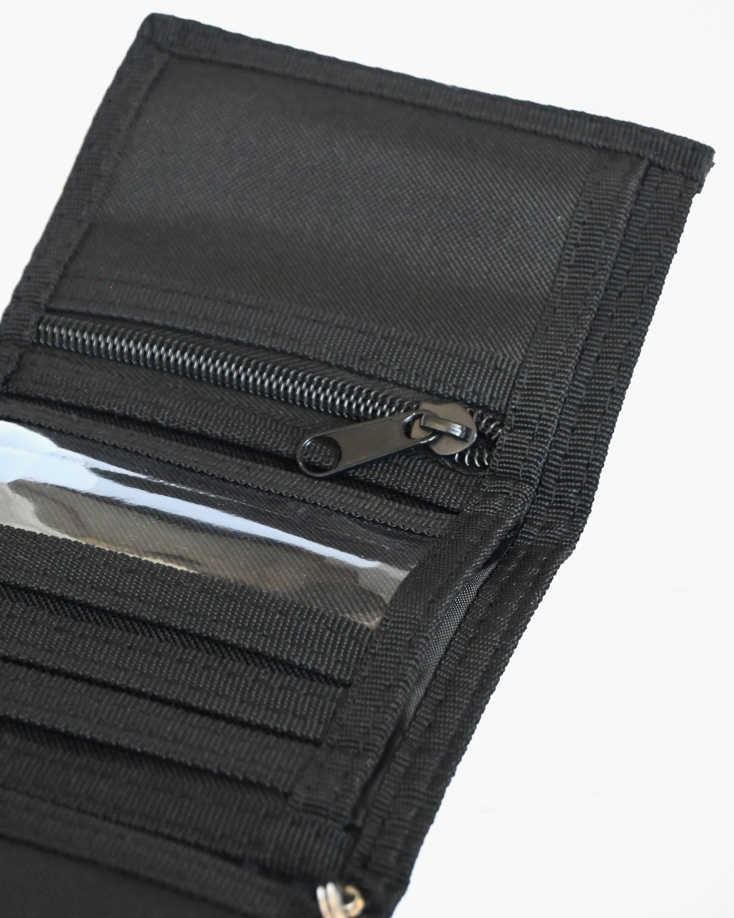 Bifold Black Nylon Wallet w/ Chain