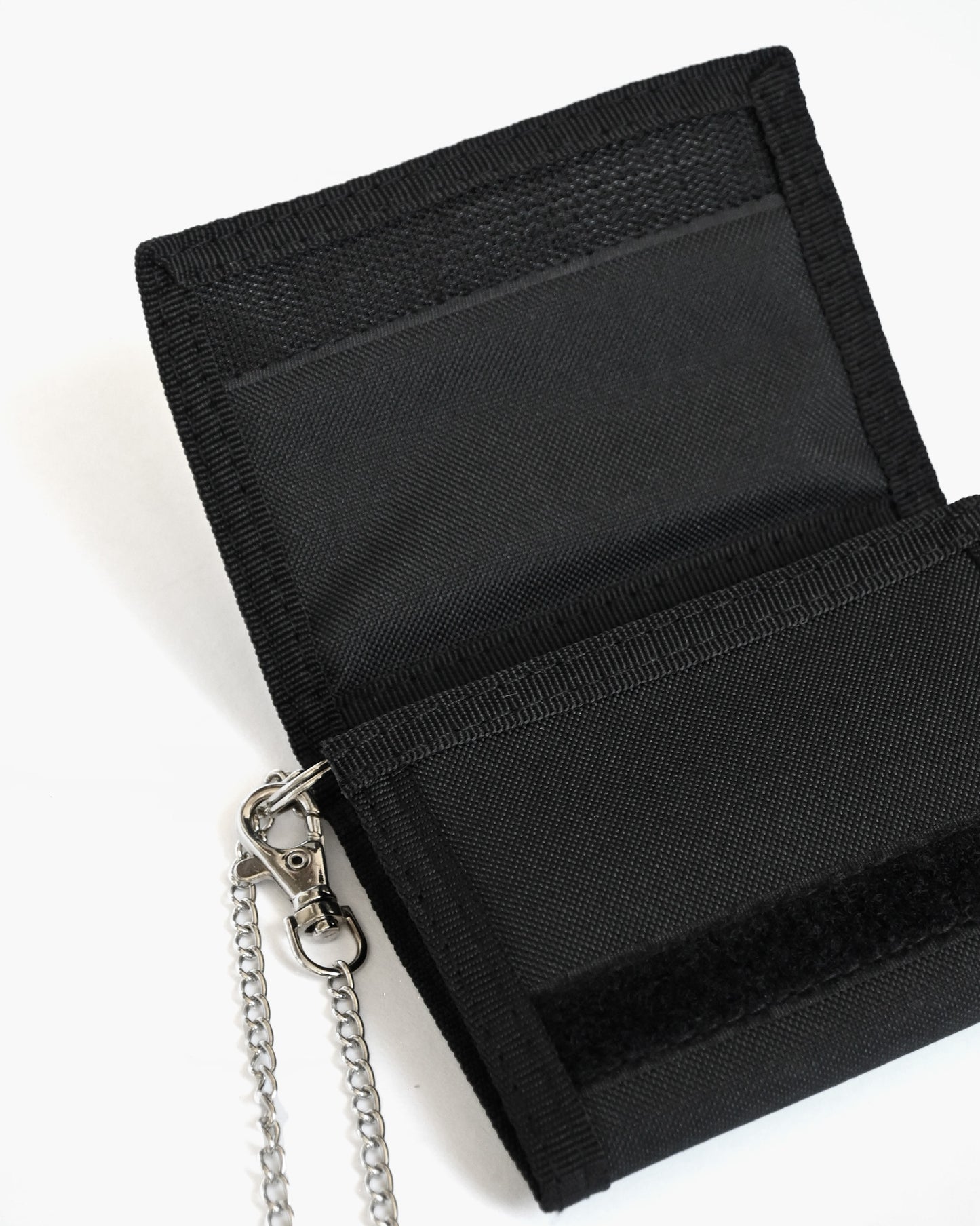 Bifold Black Nylon Wallet w/ Chain