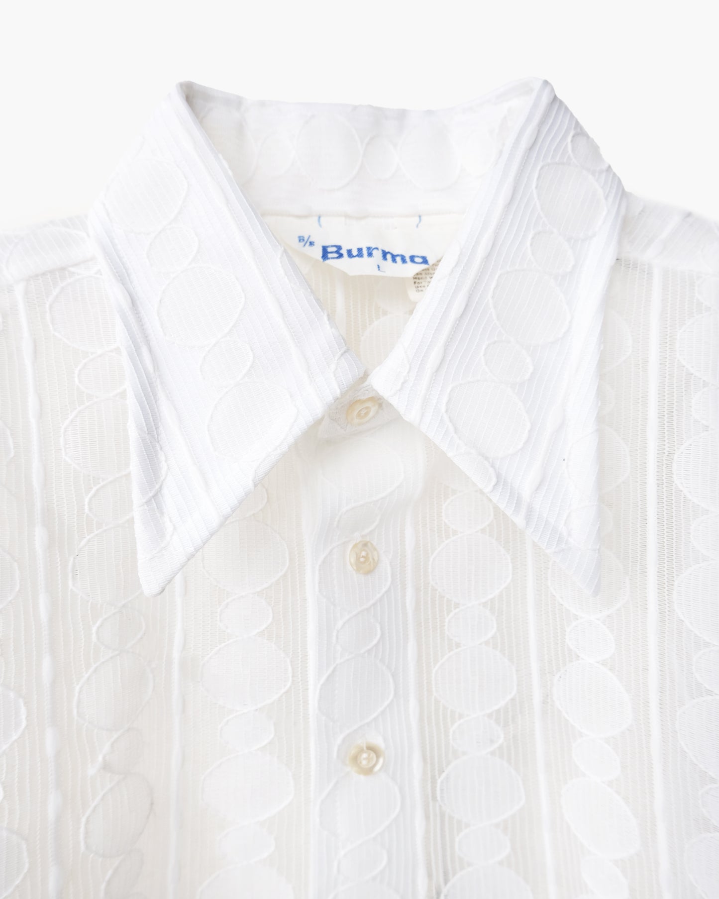 70's White Lace L/S Shirt