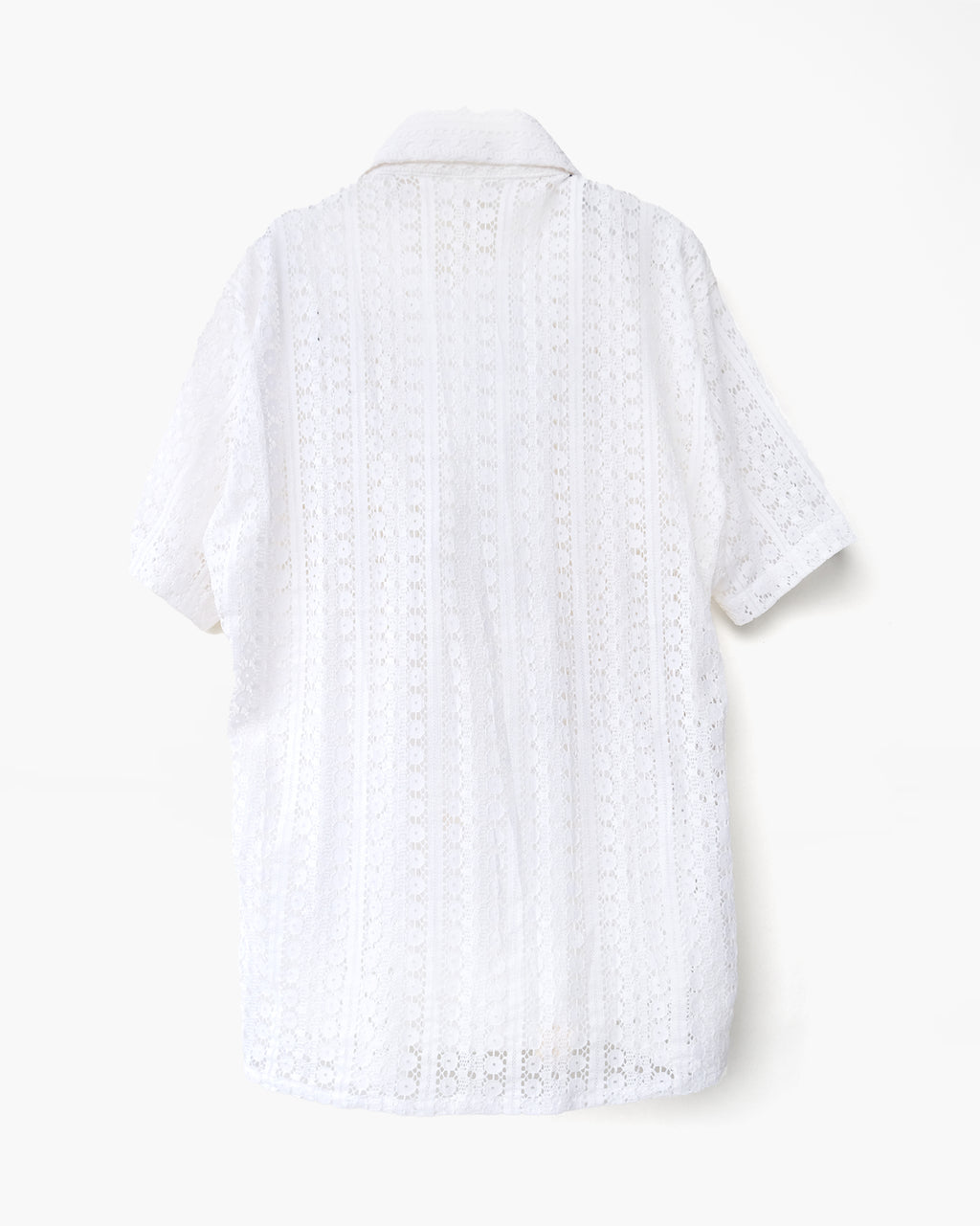 70's White Lace S/S Shirt