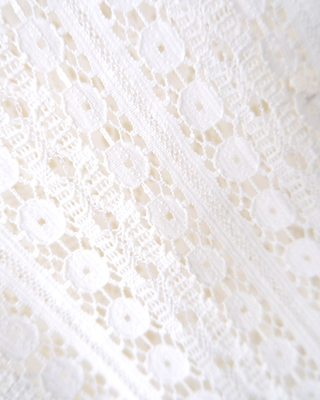 70's White Lace S/S Shirt