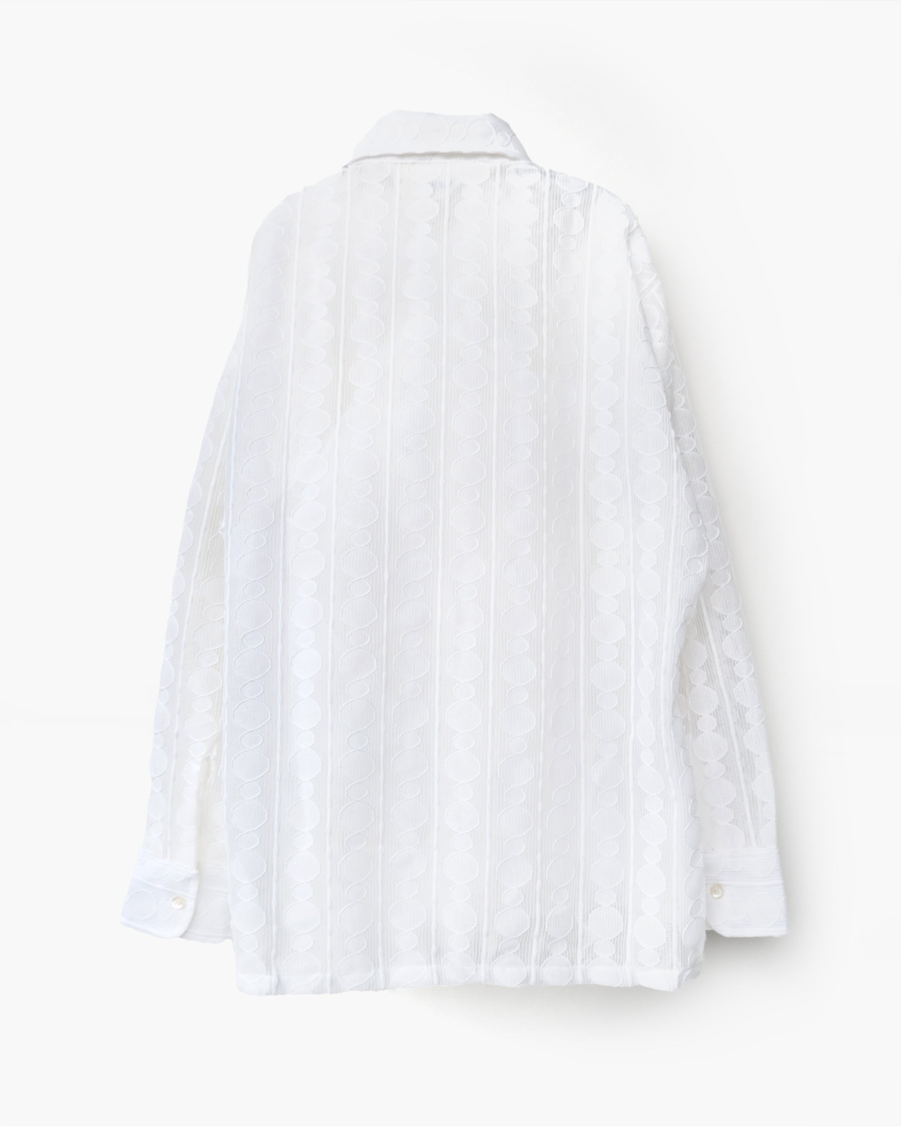 70's White Lace L/S Shirt
