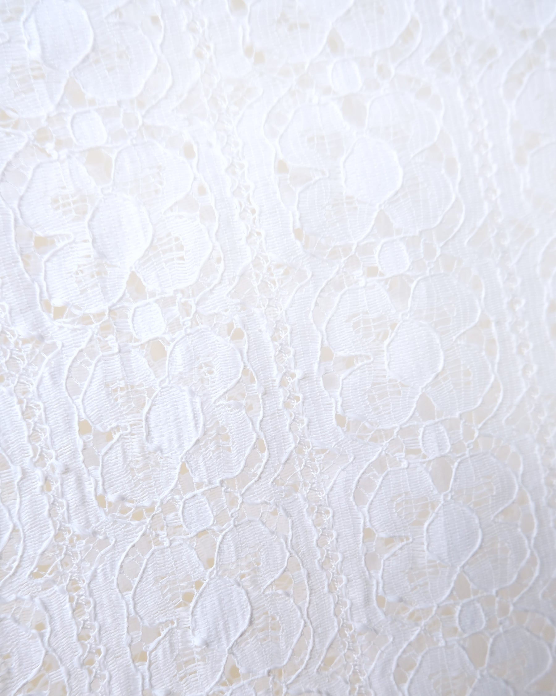 70's White Lace L/S Shirt