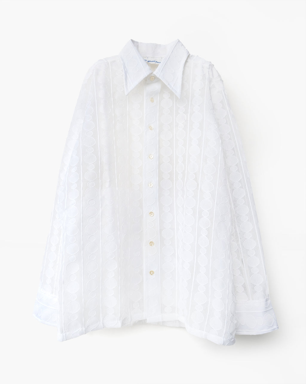 70's White Lace L/S Shirt